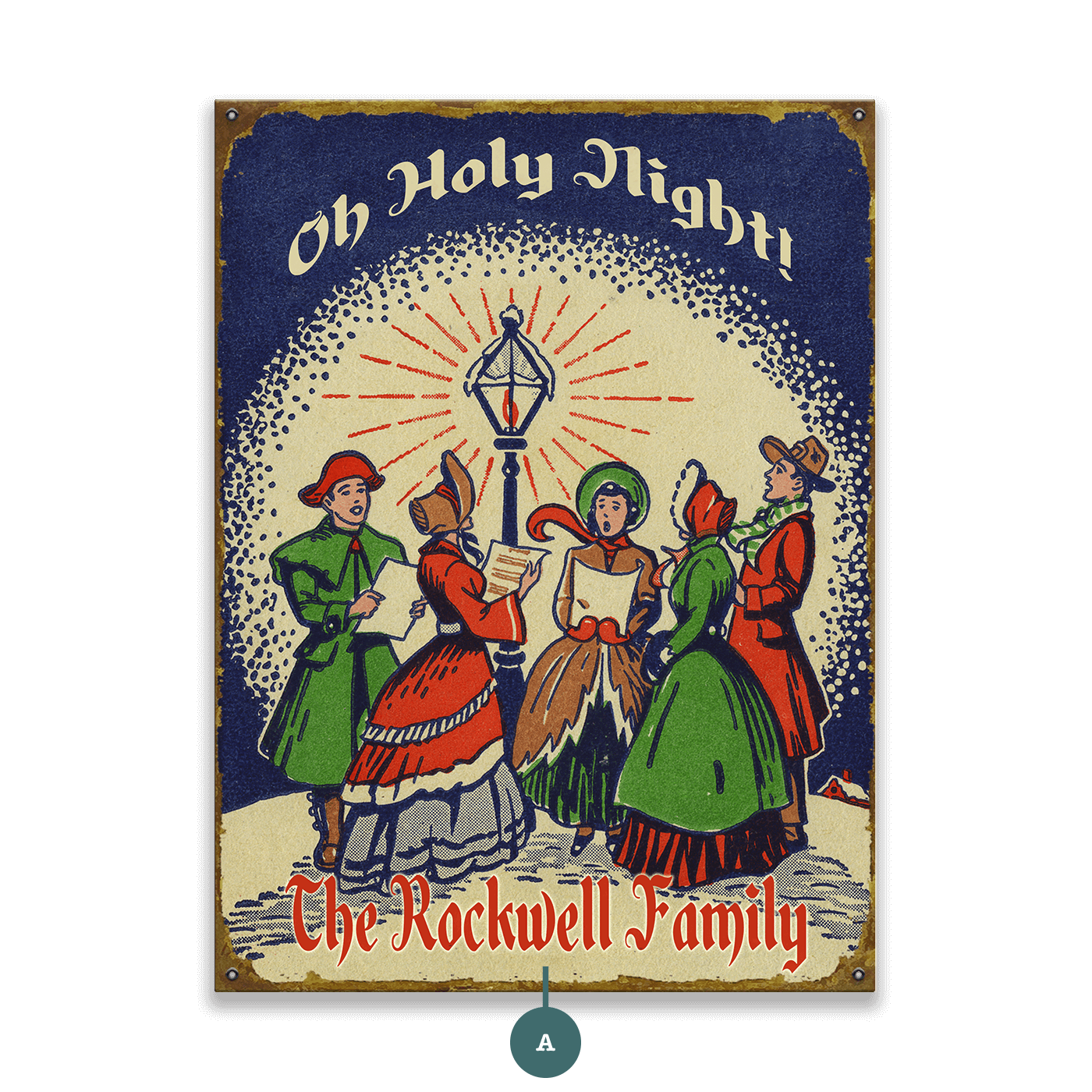 Oh Holy Night Carolers - Wood & Metal Wall Art