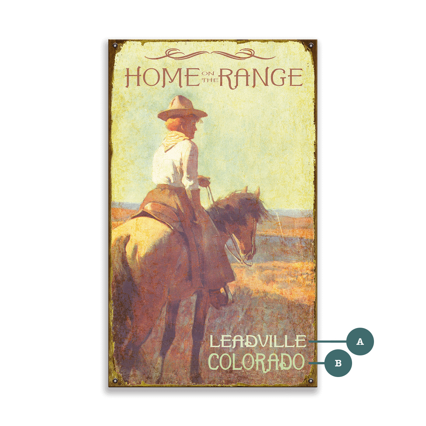 Home on the Range - Wood & Metal Wall Art
