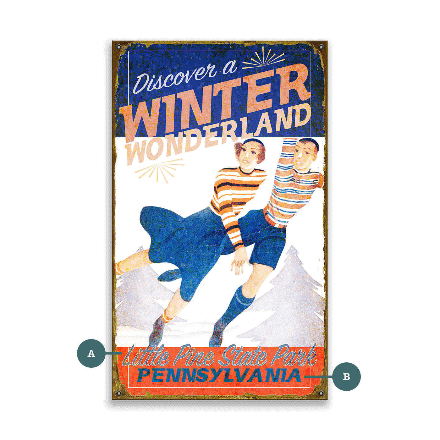 Discover a Winter Wonderland - Wood & Metal Wall Art