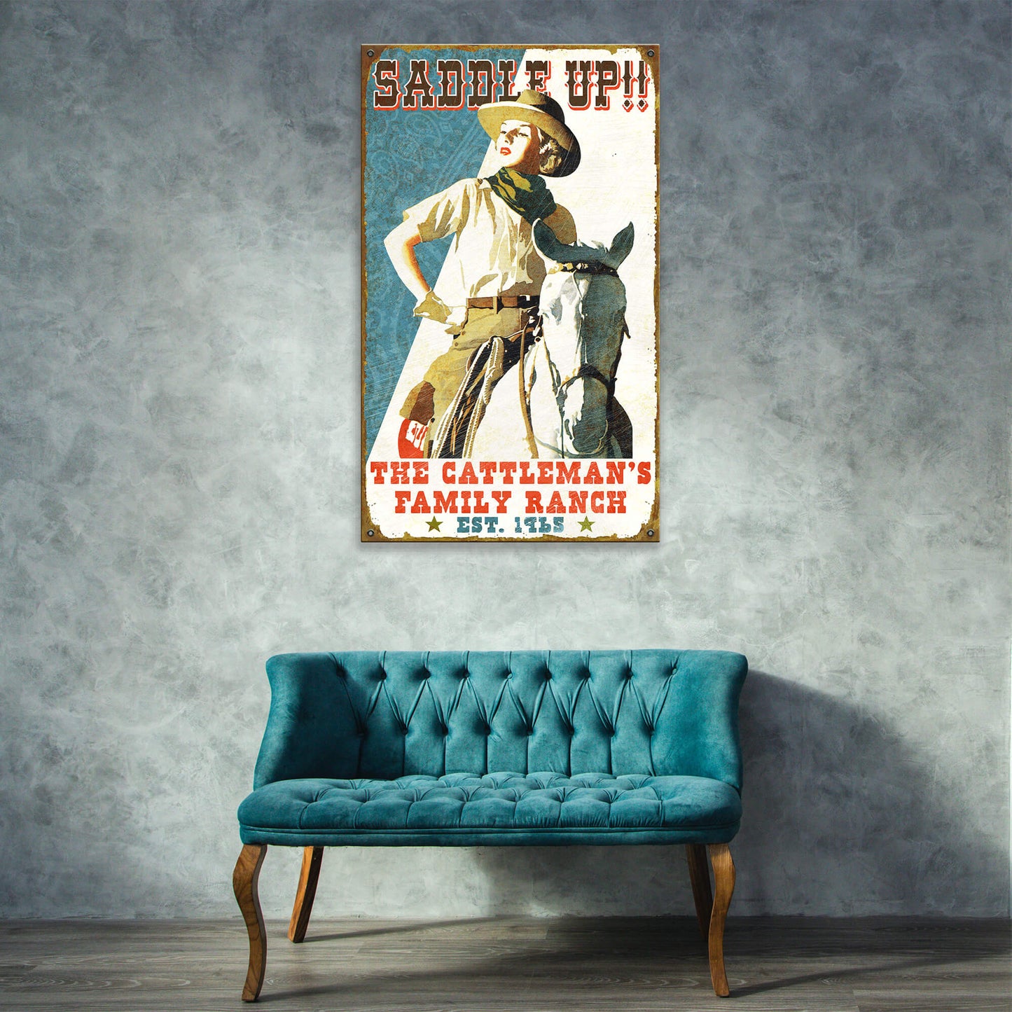 Saddle Up - Wood & Metal Wall Art