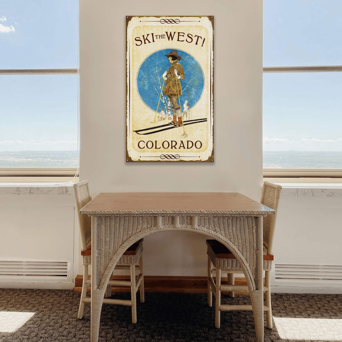 Ski the West! - Wood & Metal Wall Art