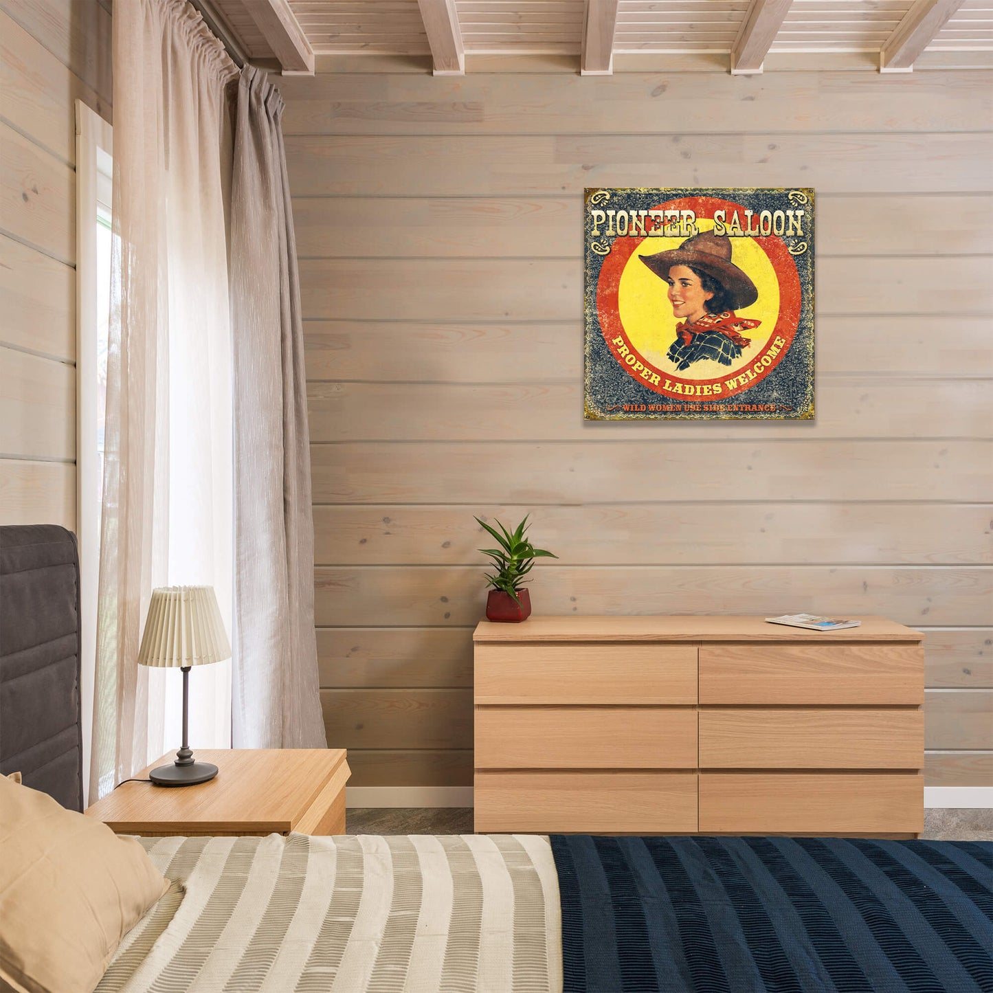 Proper Ladies Welcome - Wood & Metal Wall Art