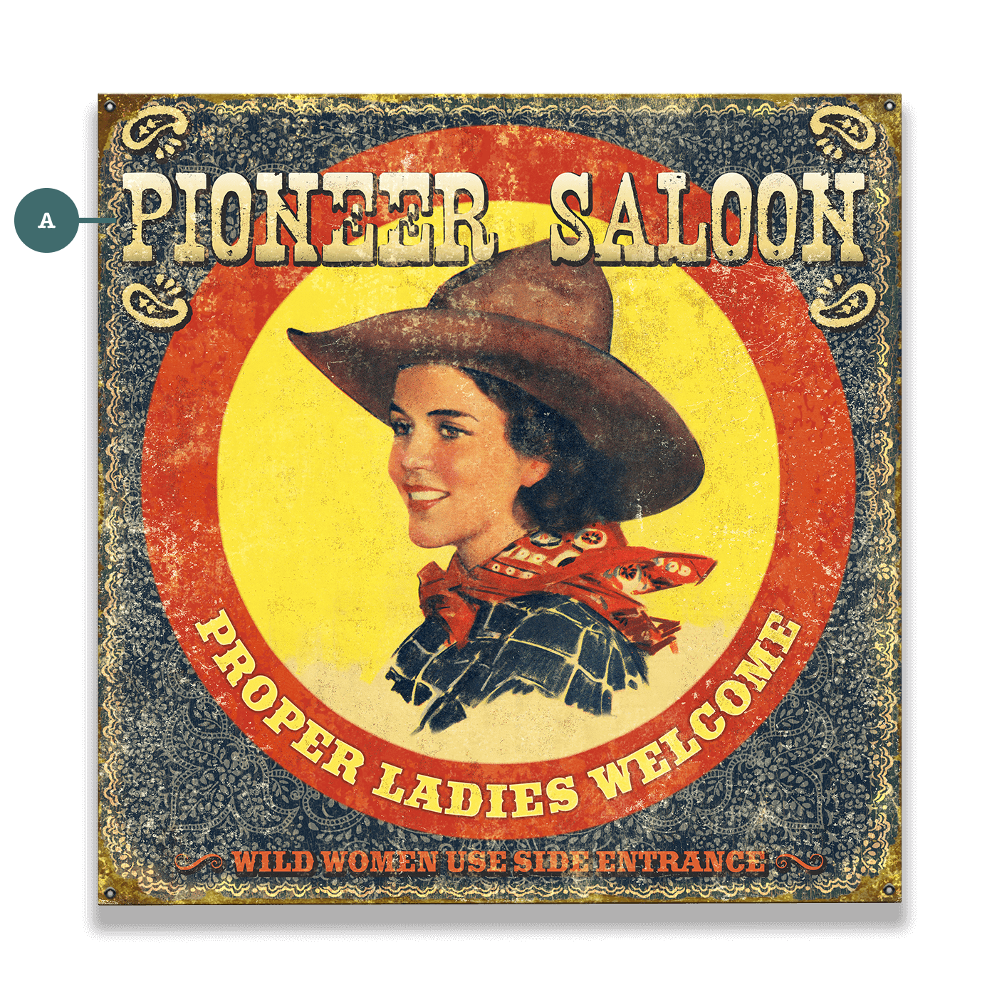 Proper Ladies Welcome - Wood & Metal Wall Art