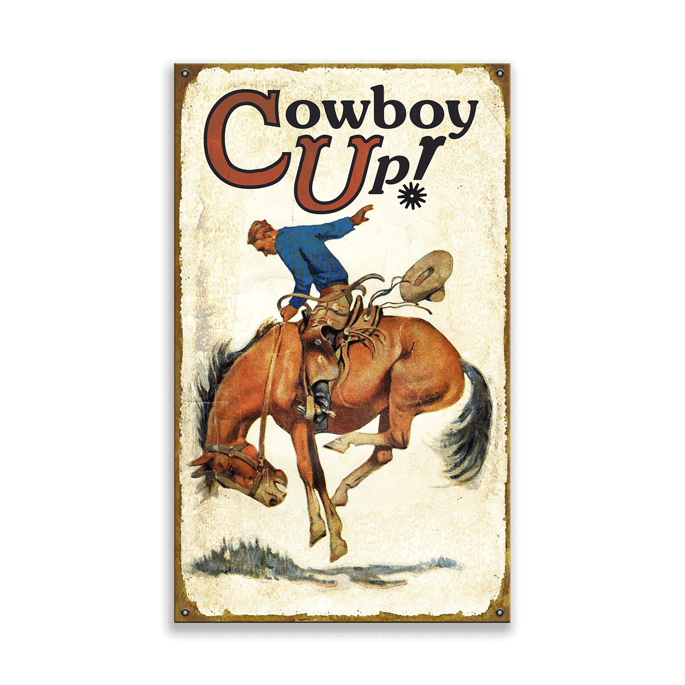 Cowboy Up: Generic - Wood & Metal Wall Art