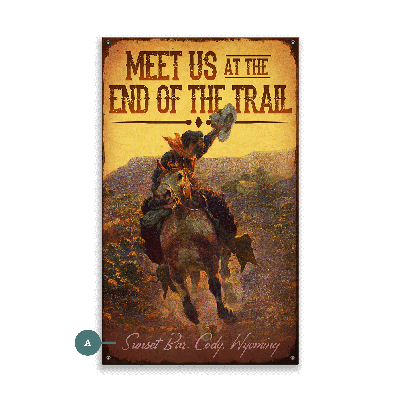 Meet Us At The End Of The Trail - Wood & Metal Wall Art