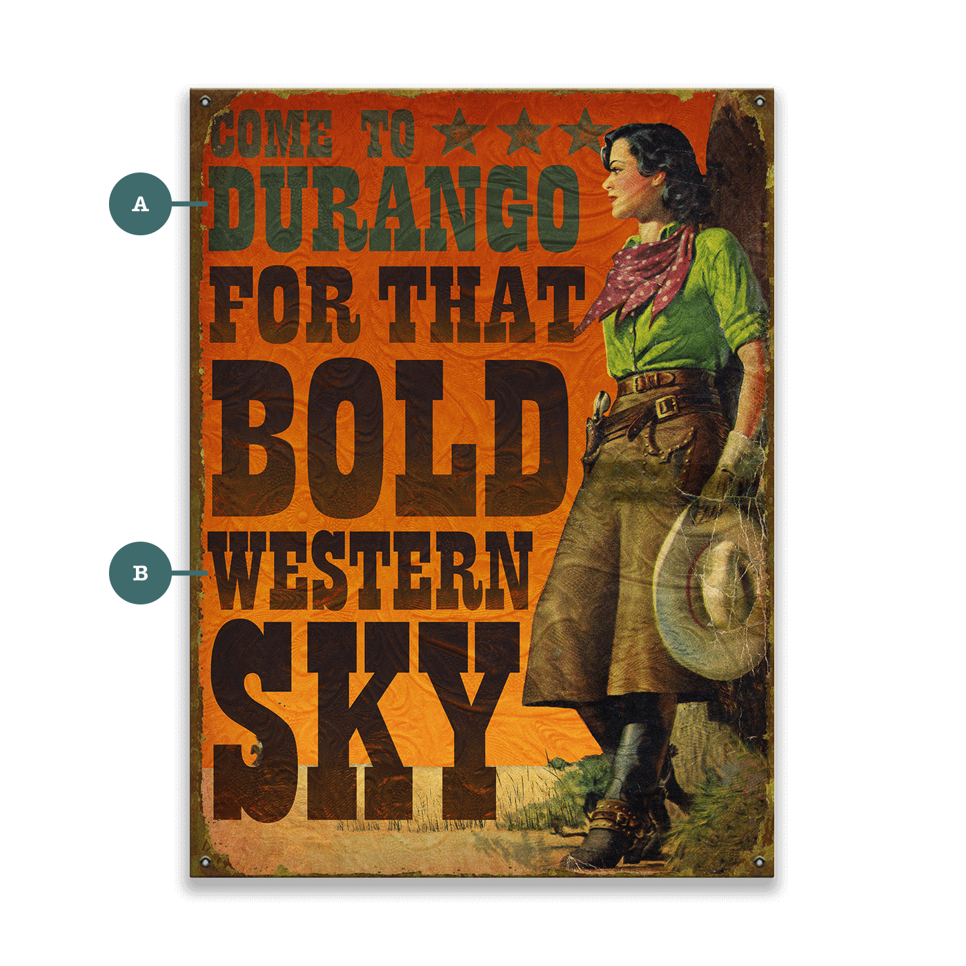 For that Bold Western Sky - Wood & Metal Wall Art