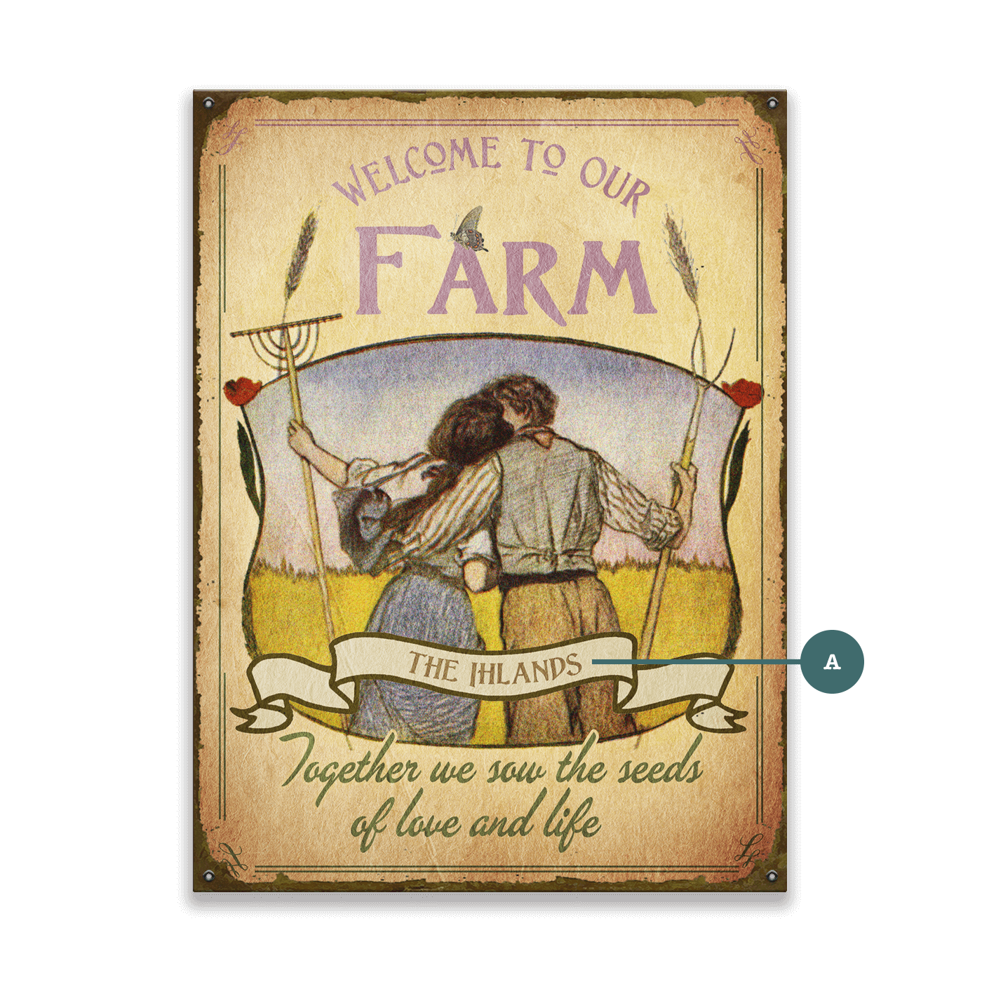 Together We Sow: Personalized - Wood & Metal Wall Art