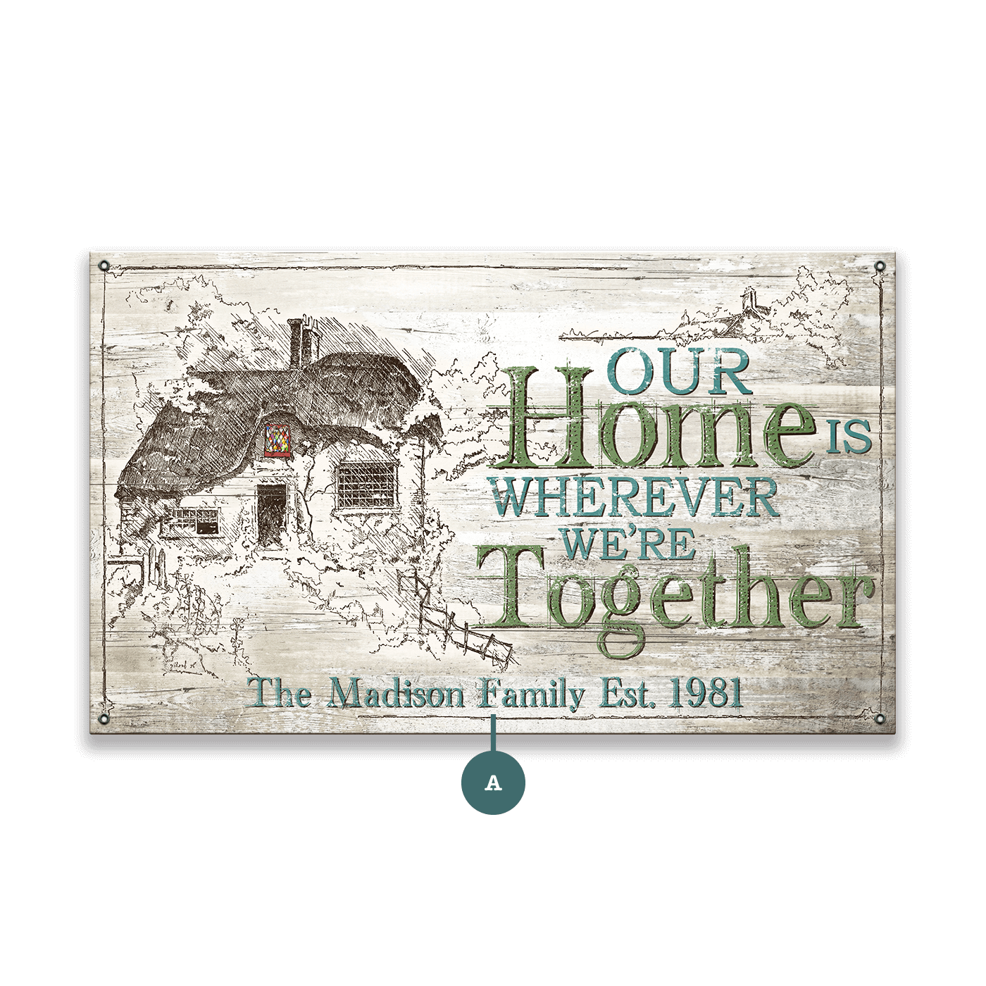 Our Home is Wherever We're Together - Wood & Metal Wall Art