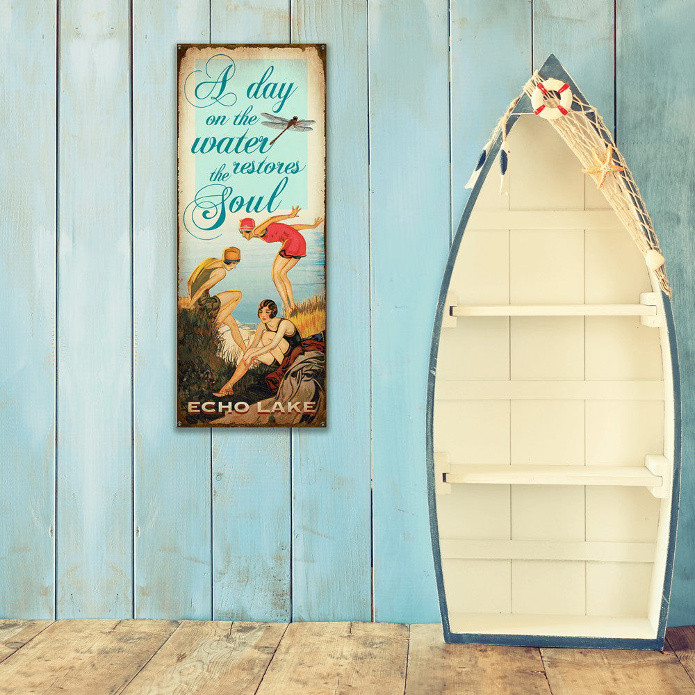 A Day on the Water Restores the Soul - Wood & Metal Wall Art
