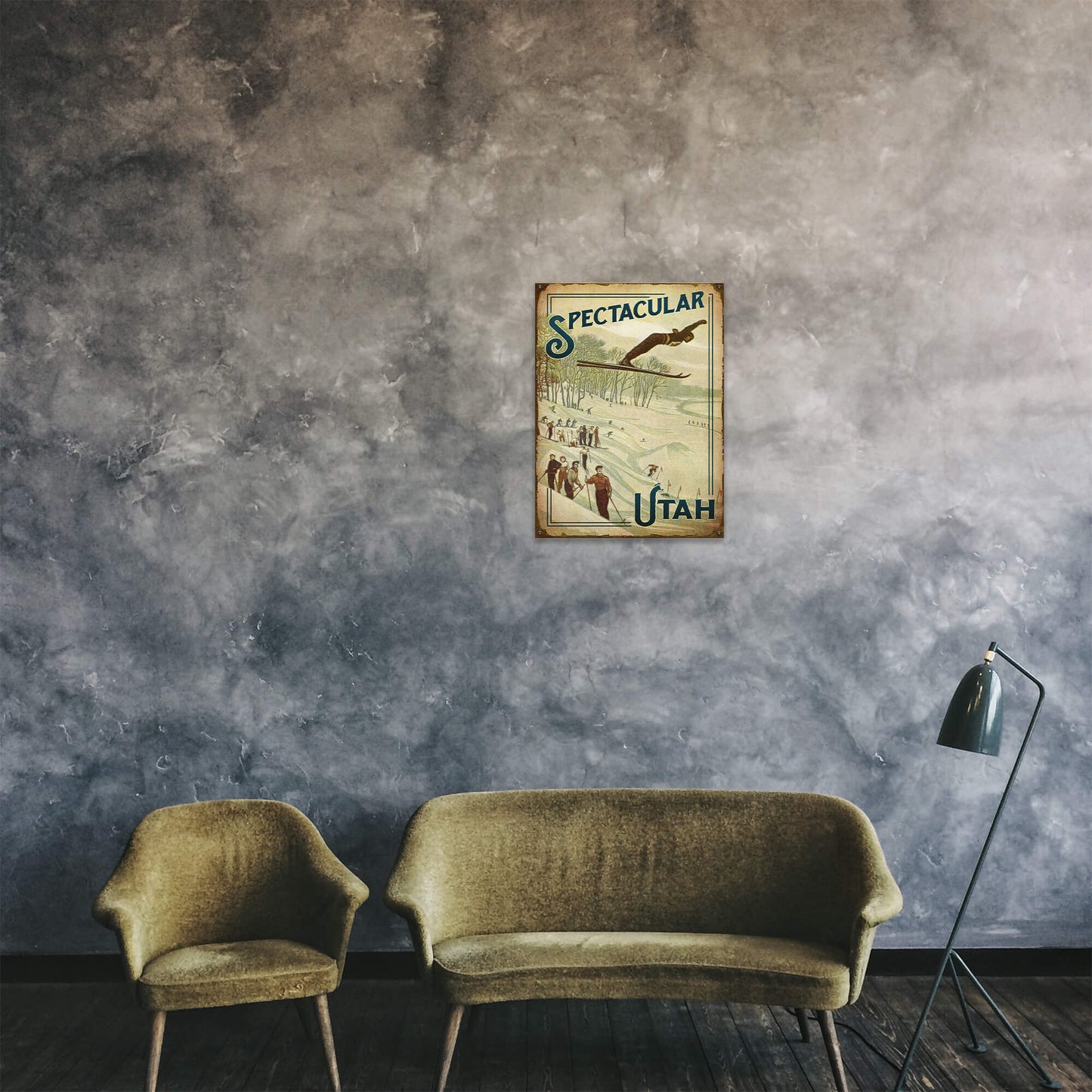 Spectacular Ski Jumper - Wood & Metal Wall Art