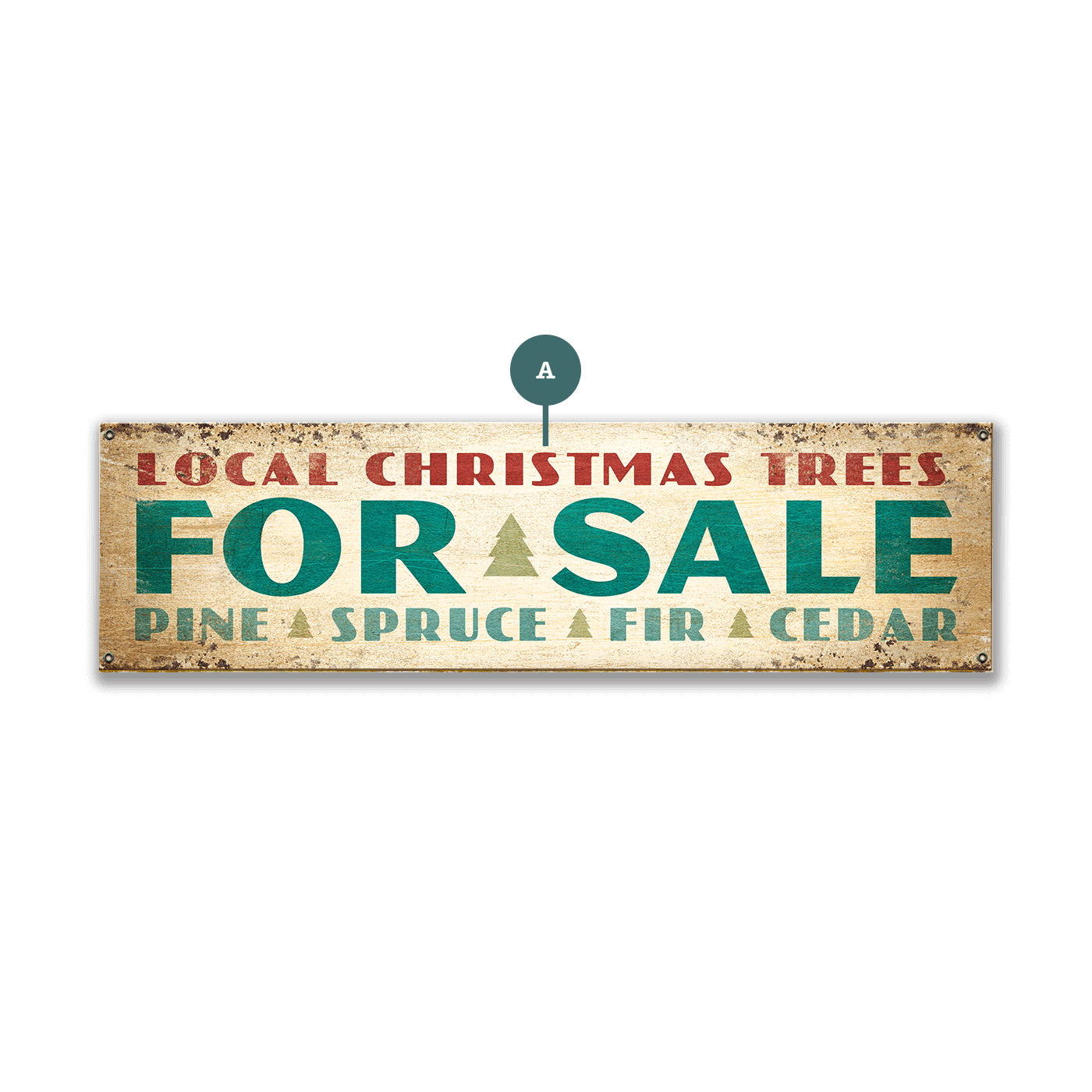 Christmas Trees for Sale - Wood & Metal Wall Art