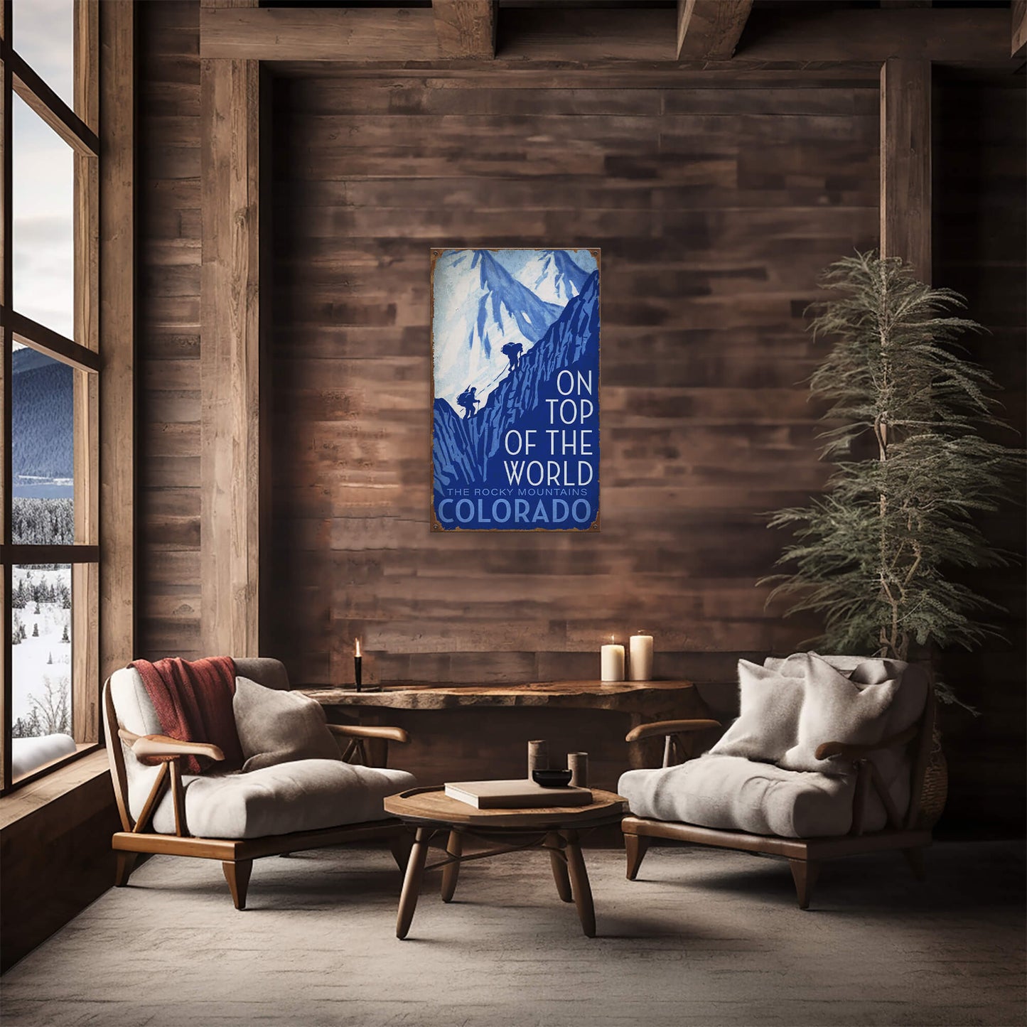 On Top of the World - Wood & Metal Wall Art