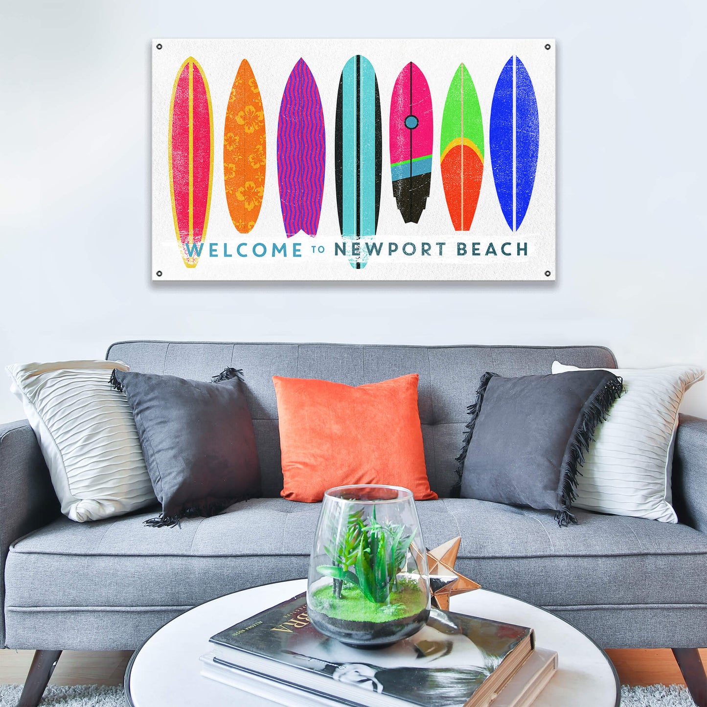Beachside Boards: Horizontal - Coastal Surf Art