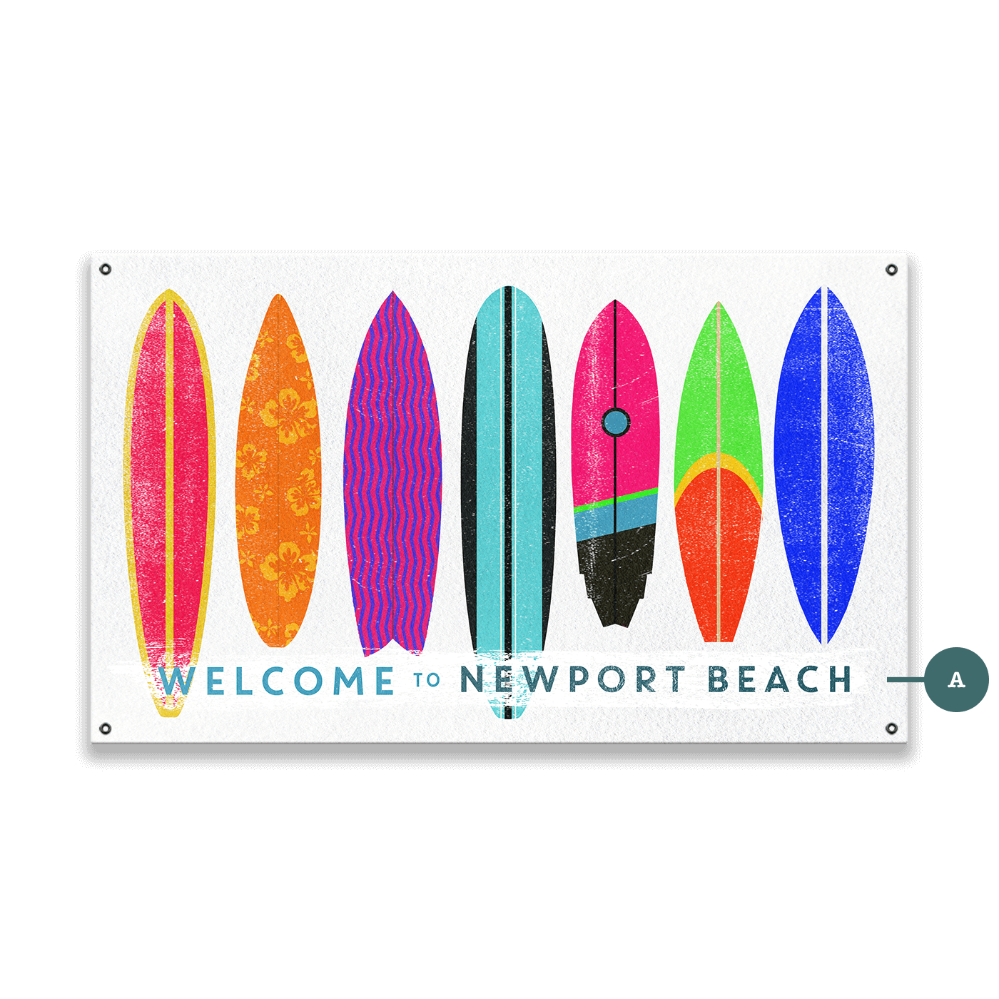 Beachside Boards: Horizontal - Coastal Surf Art