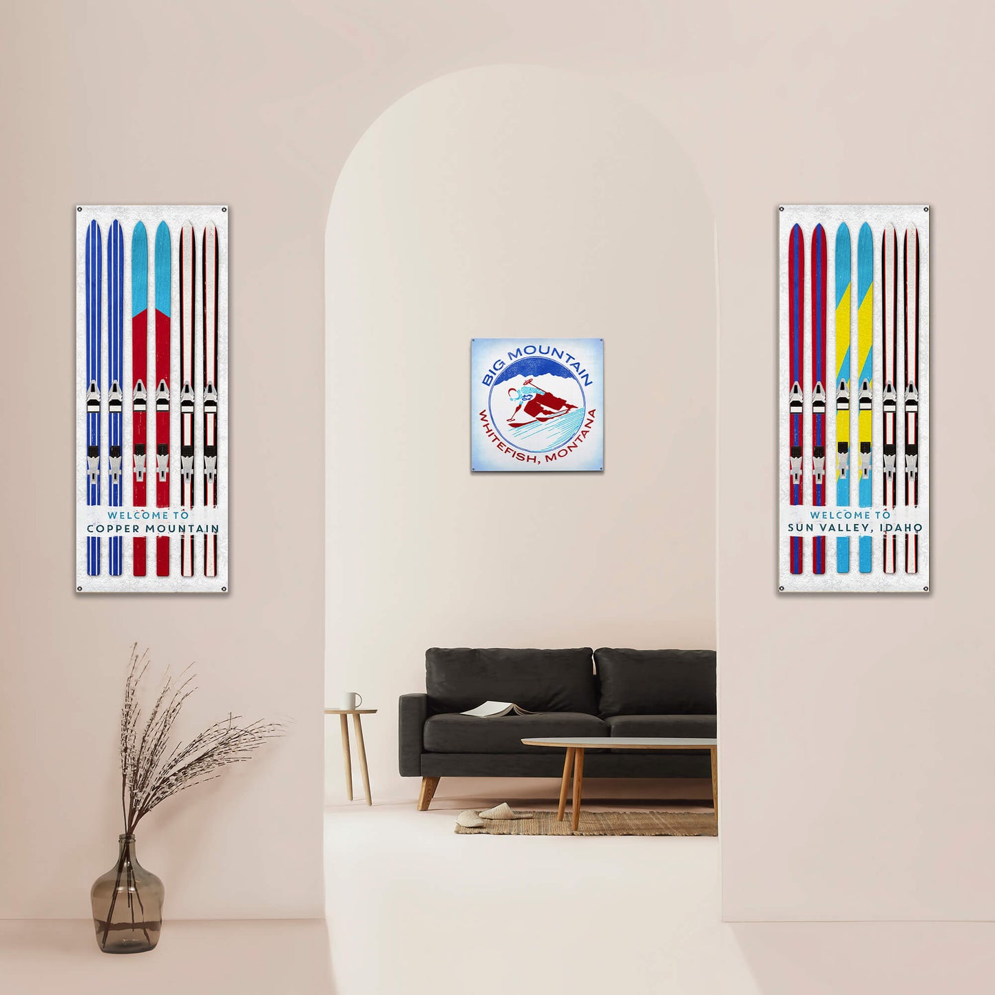 Alpine Rush Downhill Skier - Wood & Metal Wall Art