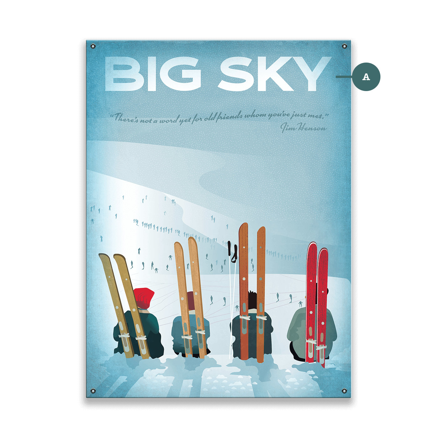 Ski Chairs: Chillin' at Big Sky - Wood & Metal Wall Art