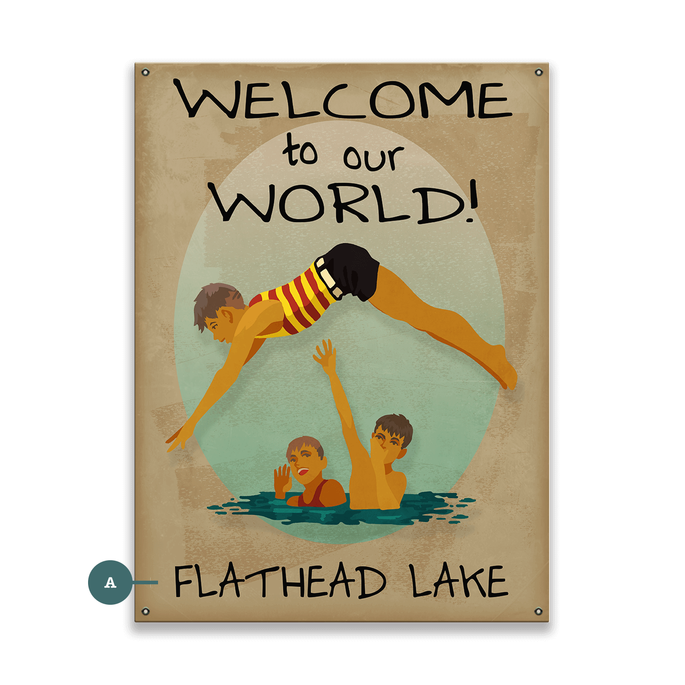 Welcome to our World - Wood & Metal Wall Art