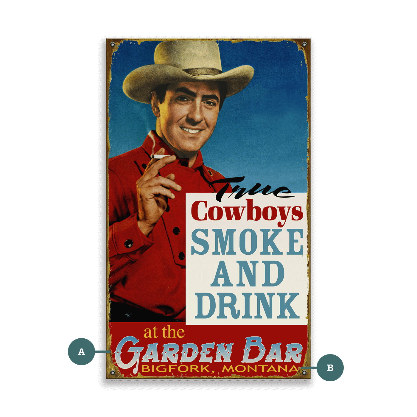 True Cowboys - Wood & Metal Wall Art