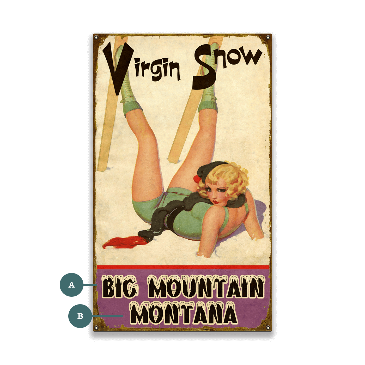 Virgin Snow - Wood & Metal Wall Art