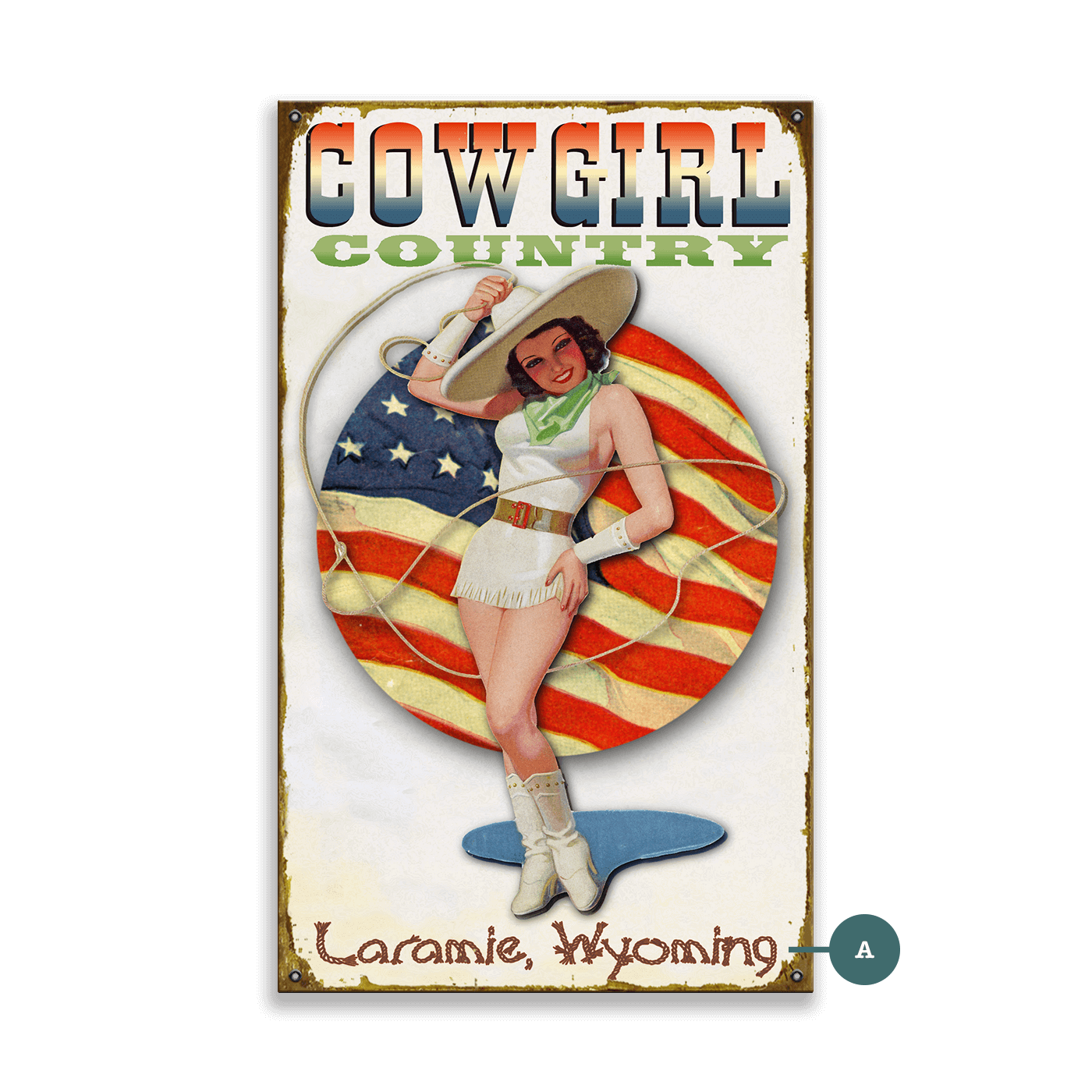 Cowgirl Country - Wood & Metal Wall Art