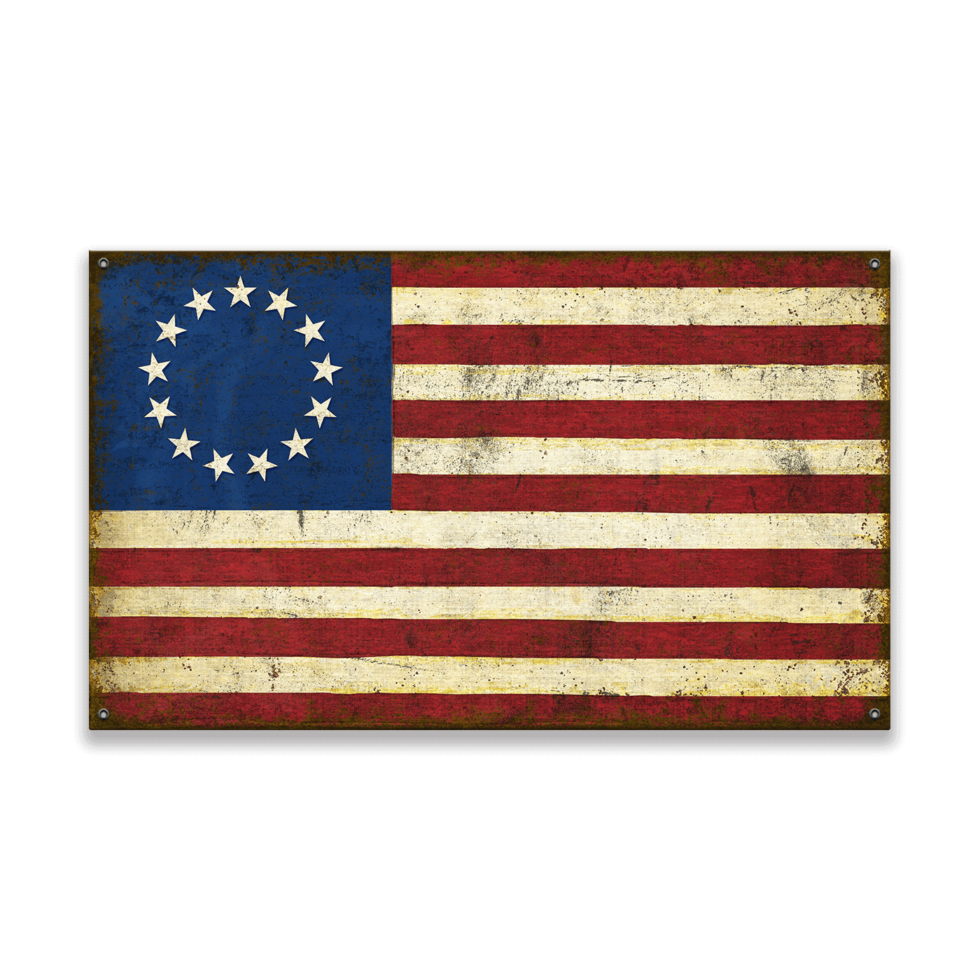 USA Flag: Betsy Ross Edition - Wood & Metal Wall Art