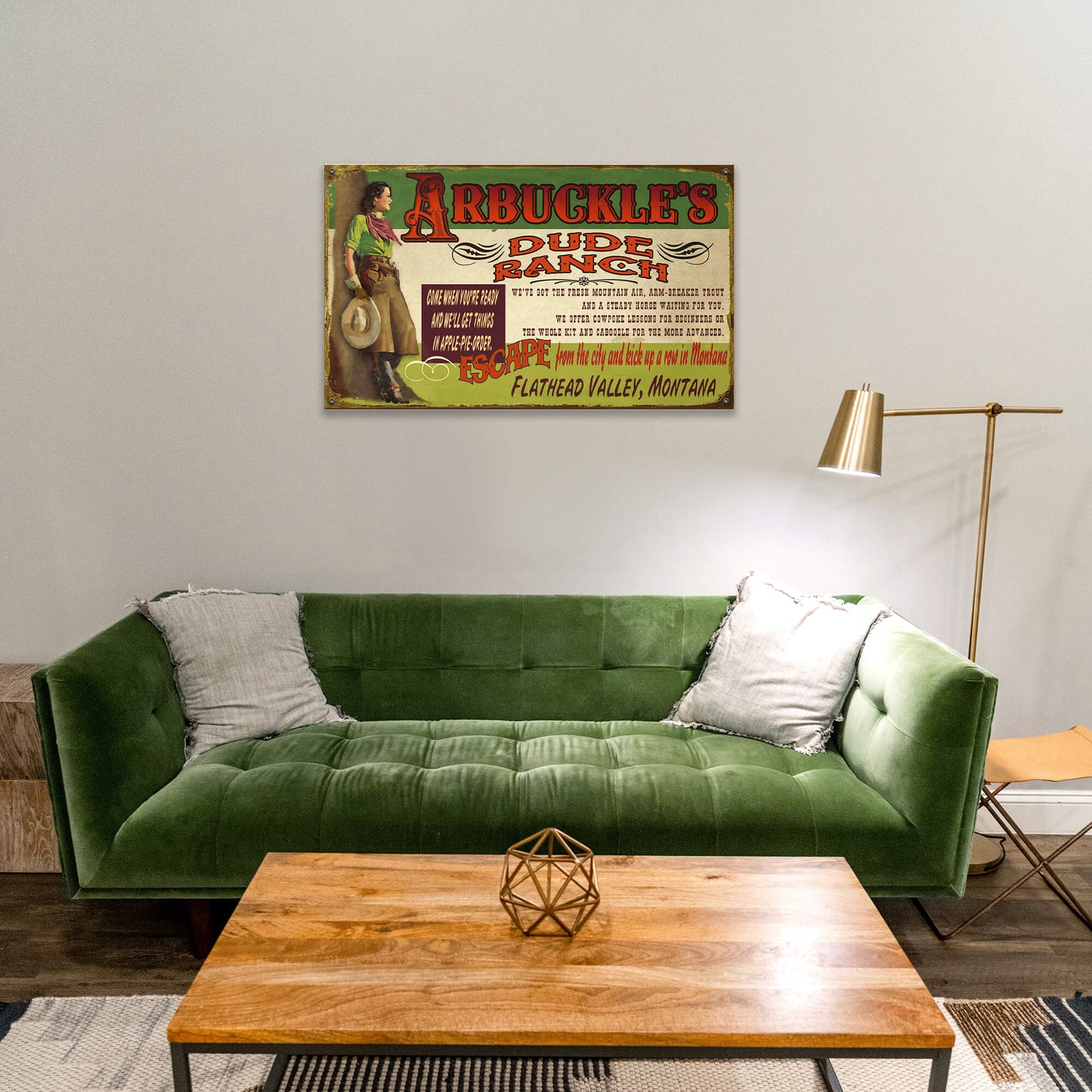 Escape the City Dude Ranch - Wood & Metal Wall Art