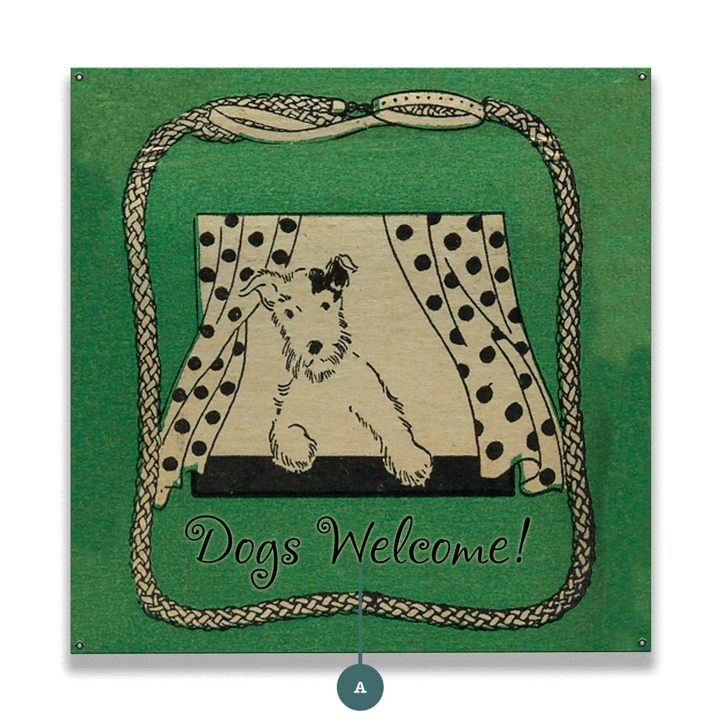 Dogs Welcome - Wood & Metal Wall Art