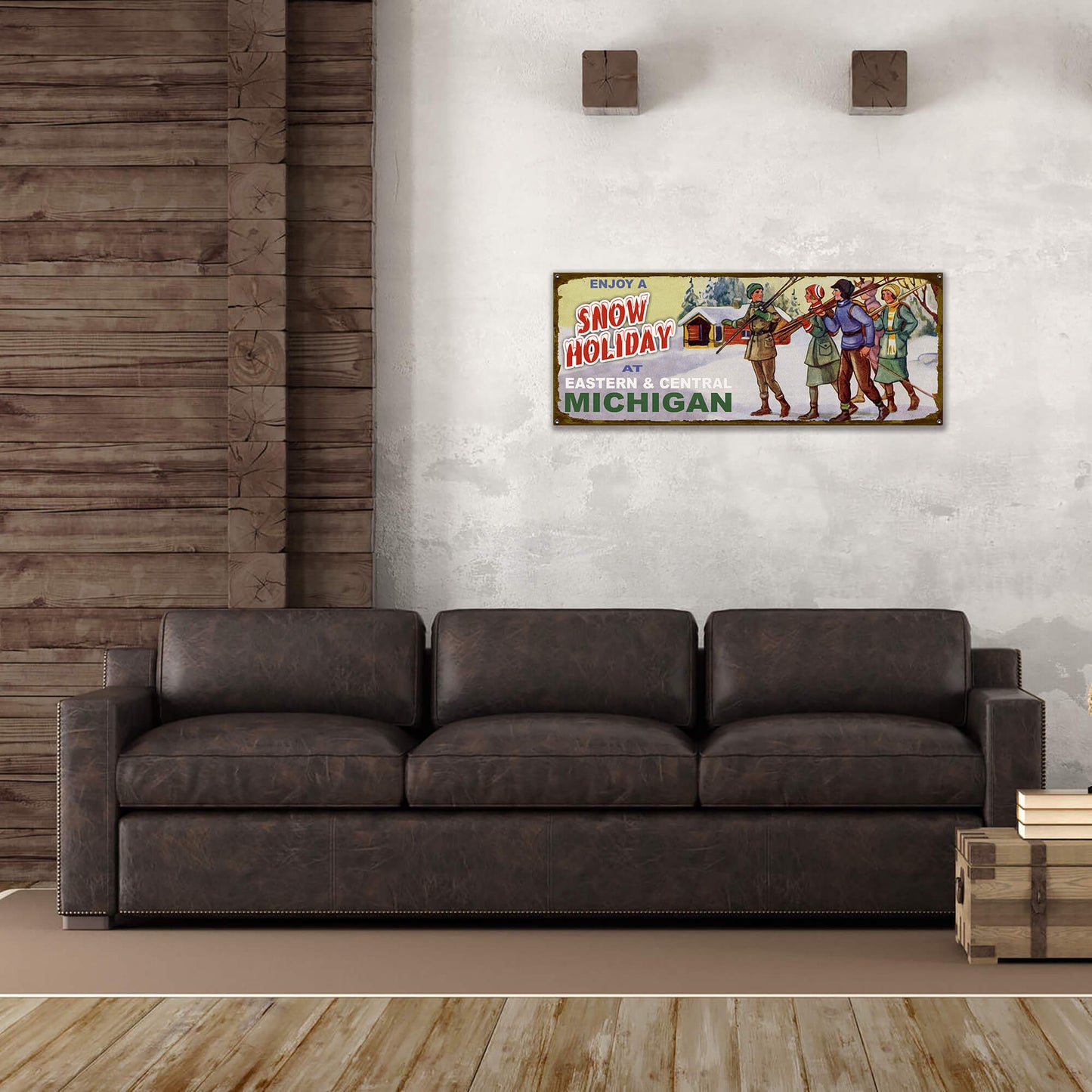 Enjoy a Snow Holiday - Wood & Metal Wall Art
