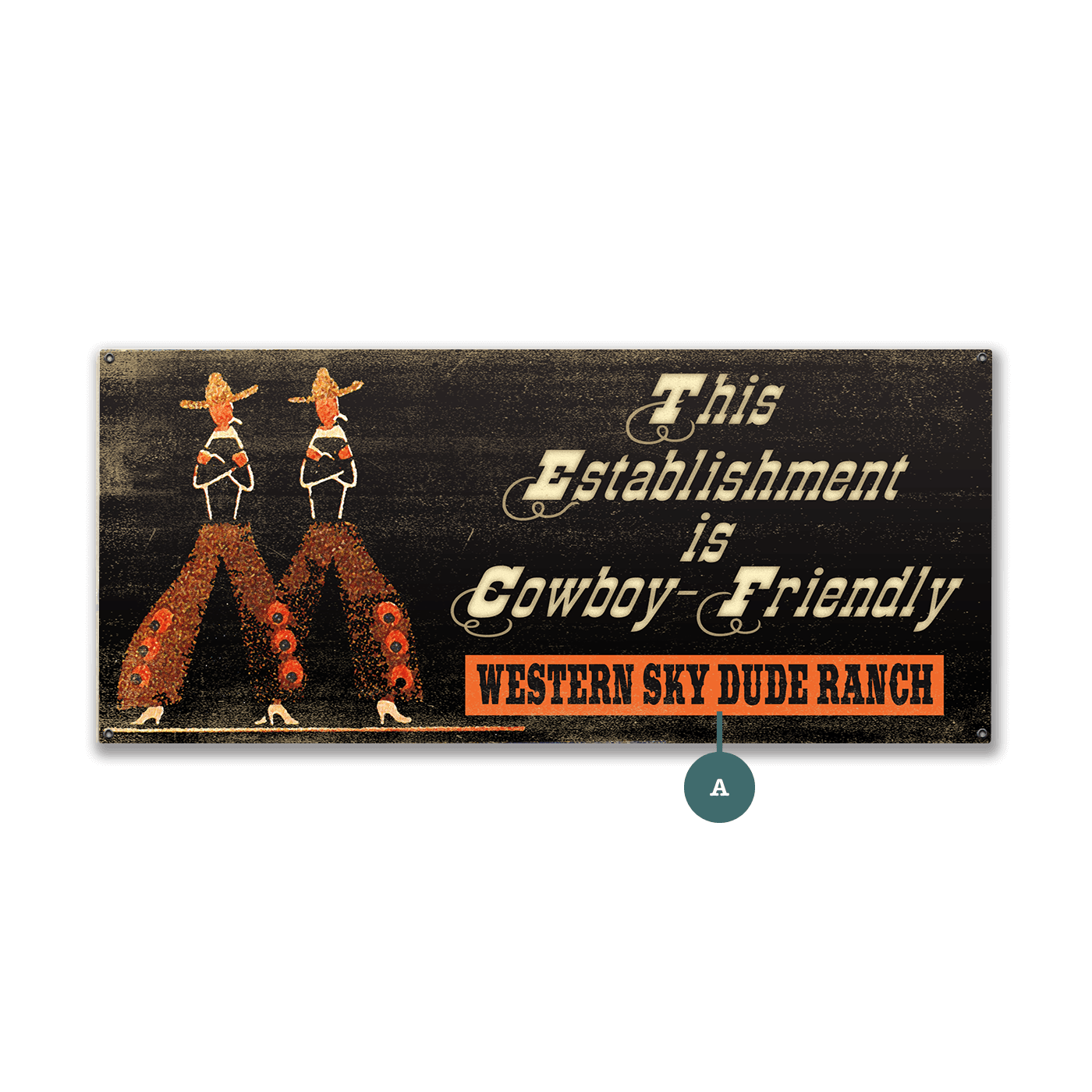 Cowboy Friendly - Wood & Metal Wall Art