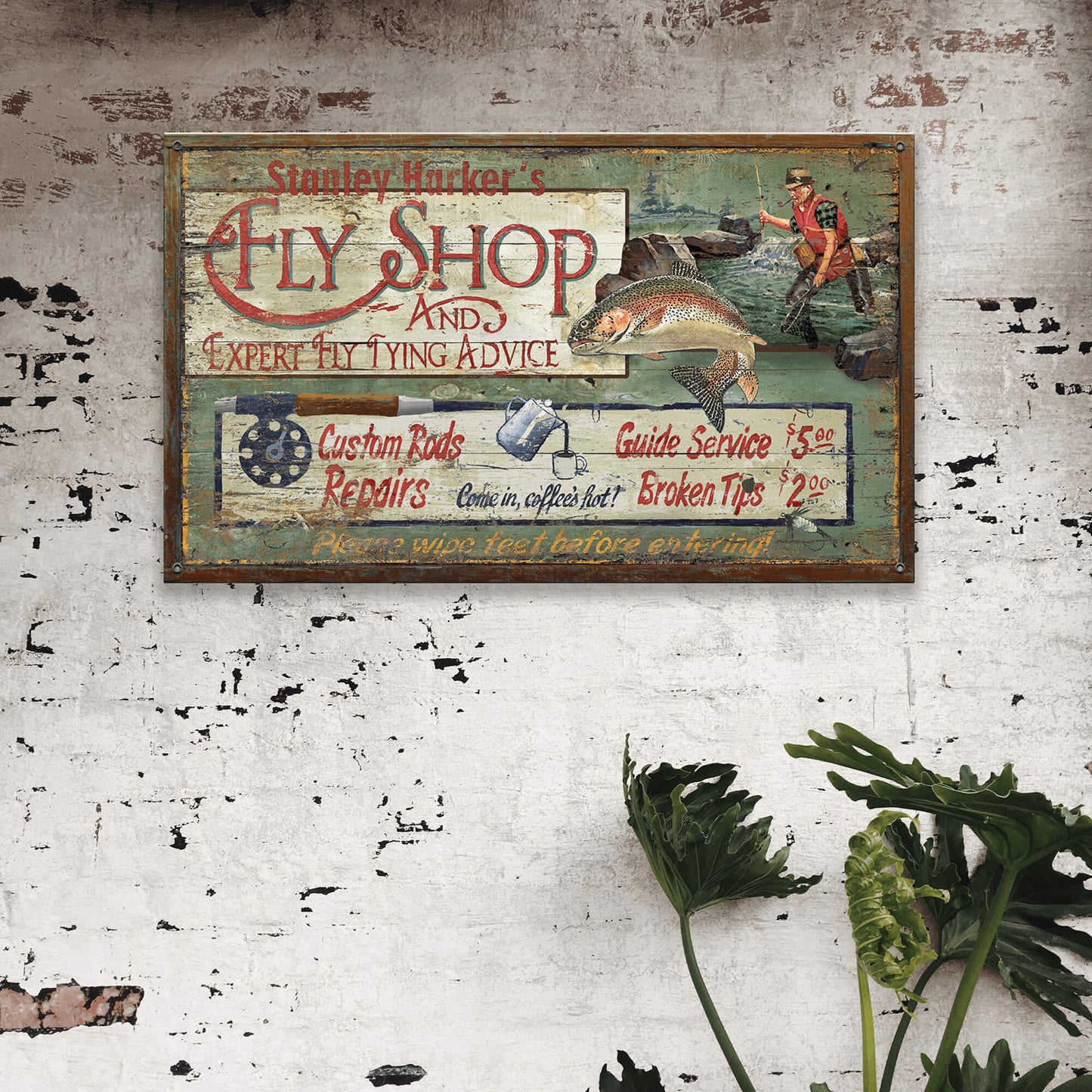 Fly Shop and Fly Tying Advice - Wood & Metal Wall Art
