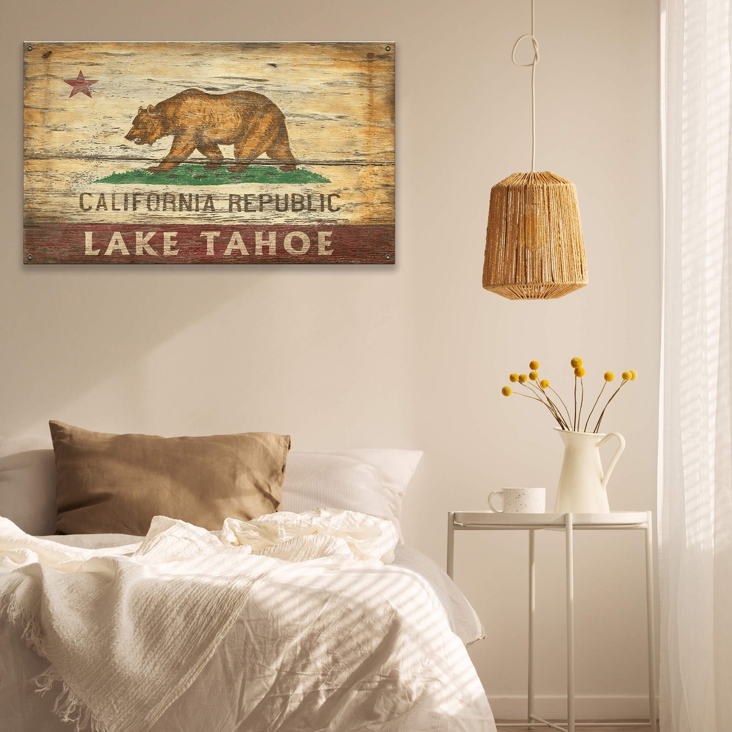 The Republic of California State Flag - Wood & Metal Wall Art