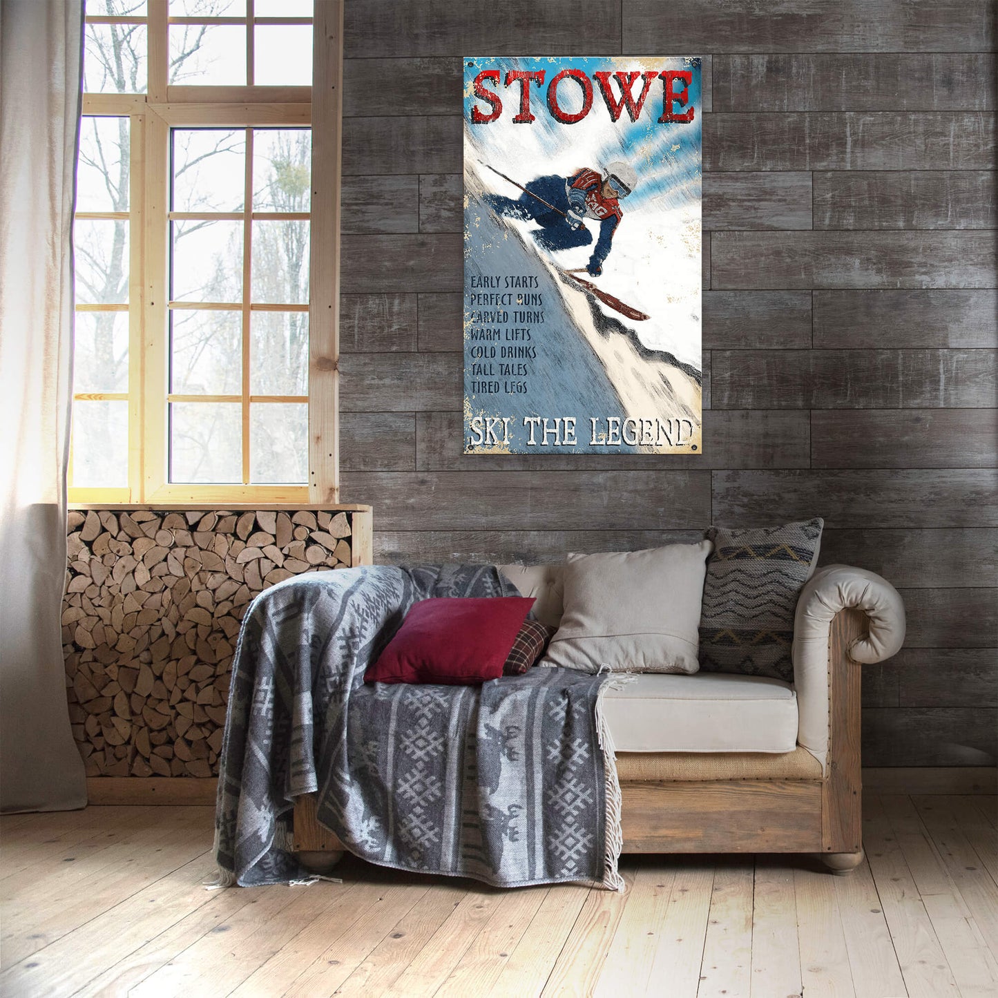 Ski the Legend - Wood & Metal Wall Art