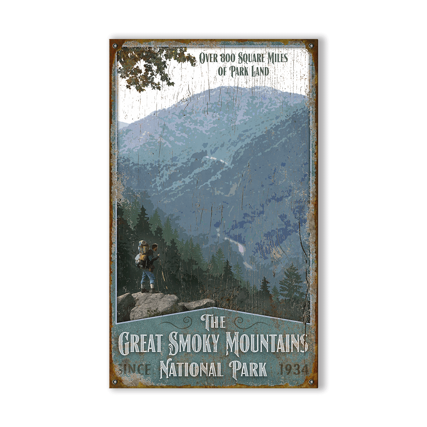 Great Smoky Mountains National Park: Since 1934 - Wood & Metal Wall Art