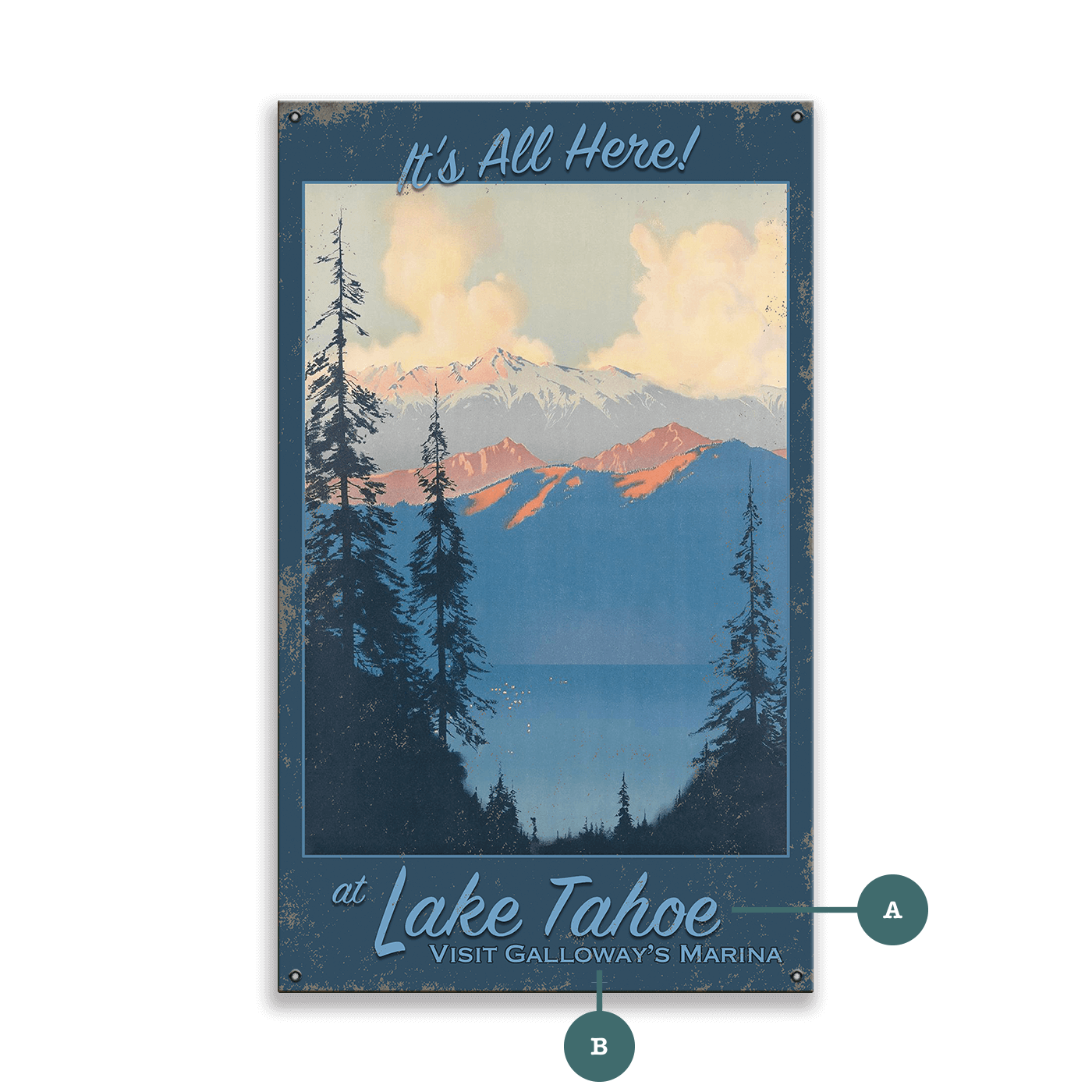 Alpine Lake View - Wood & Metal Wall Art