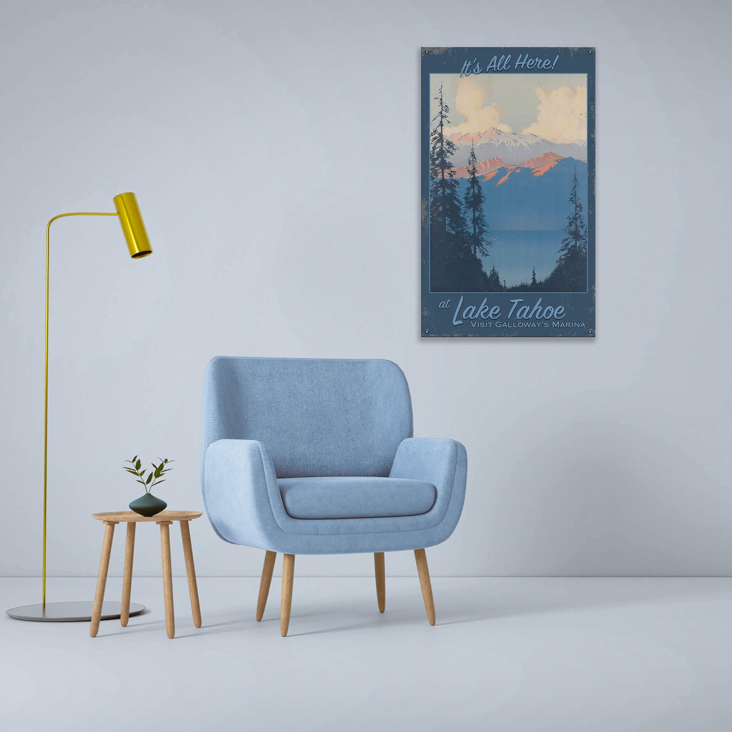 Alpine Lake View - Wood & Metal Wall Art