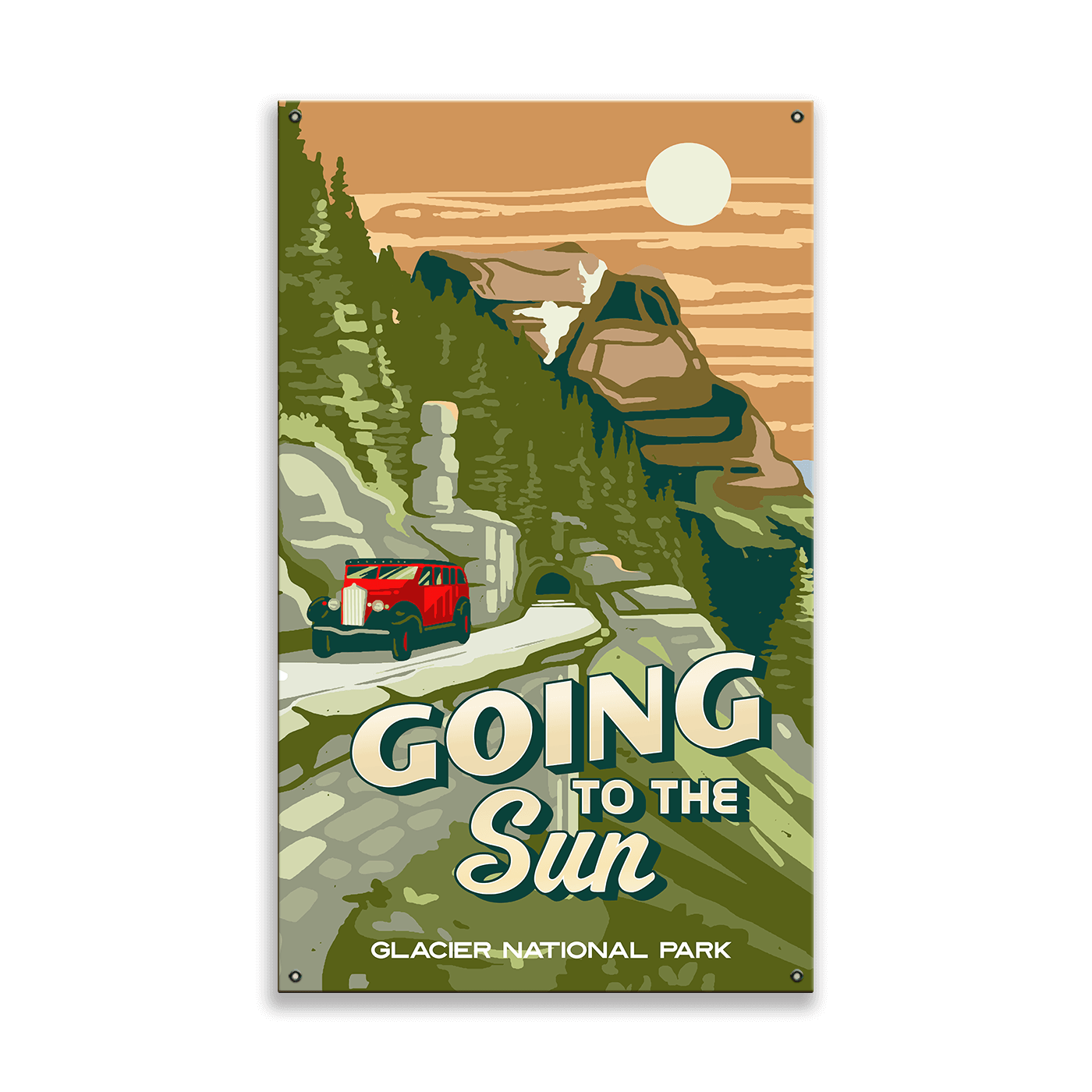 Going to the Sun Glacier National Park: Smooth Finish - Wood & Metal Wall Art