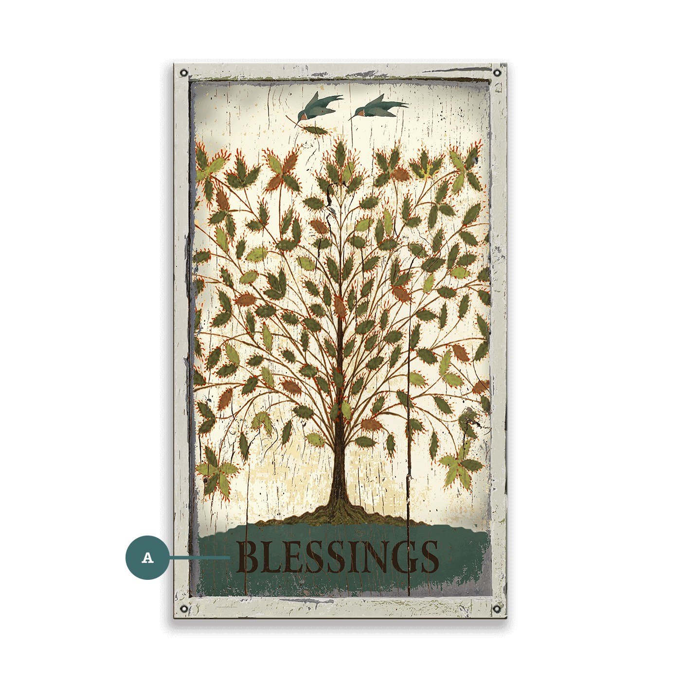 Tree Blessings- Wood & Metal Wall Art