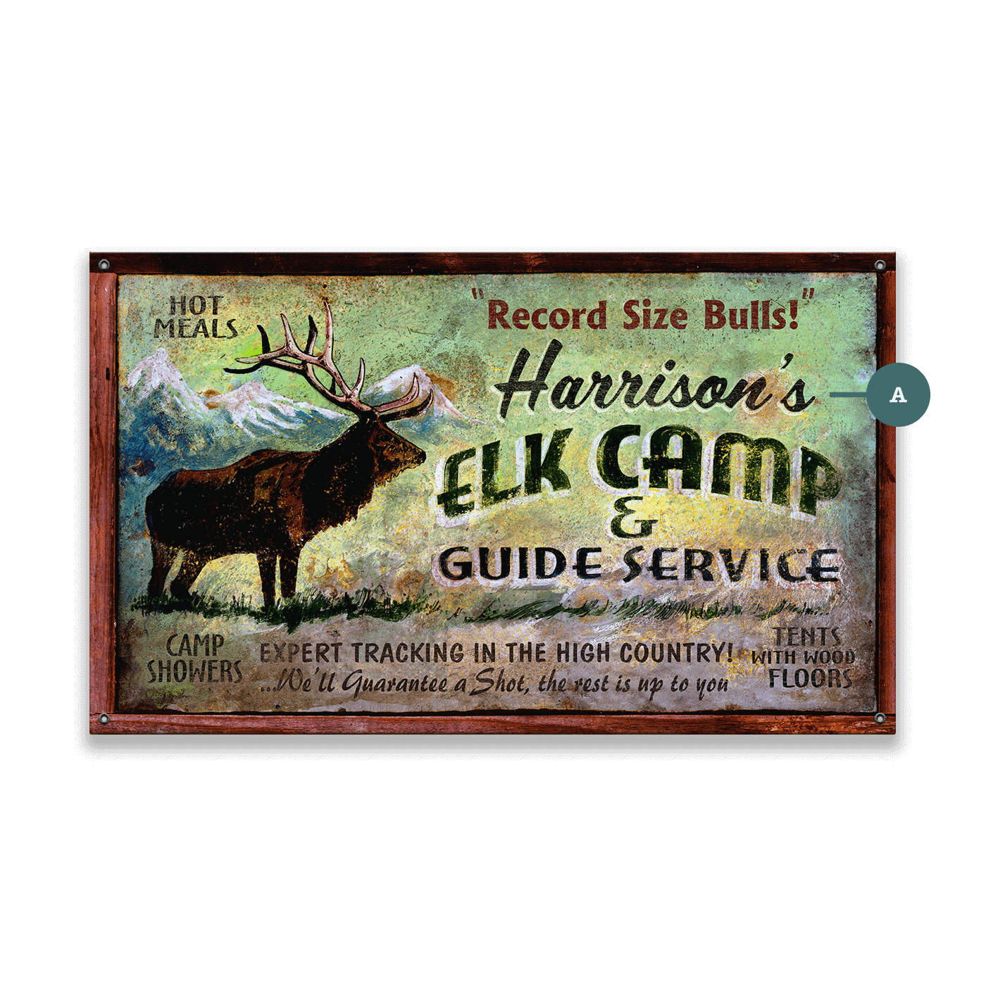 Elk Camp - Wood & Metal Wall Art