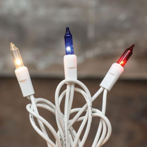 ^^Patriotic Lights White Cord  50 ct. (Pack of 2)