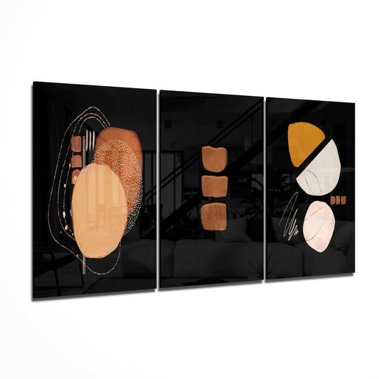 Abstract Shapes Mega Glass Wall Art