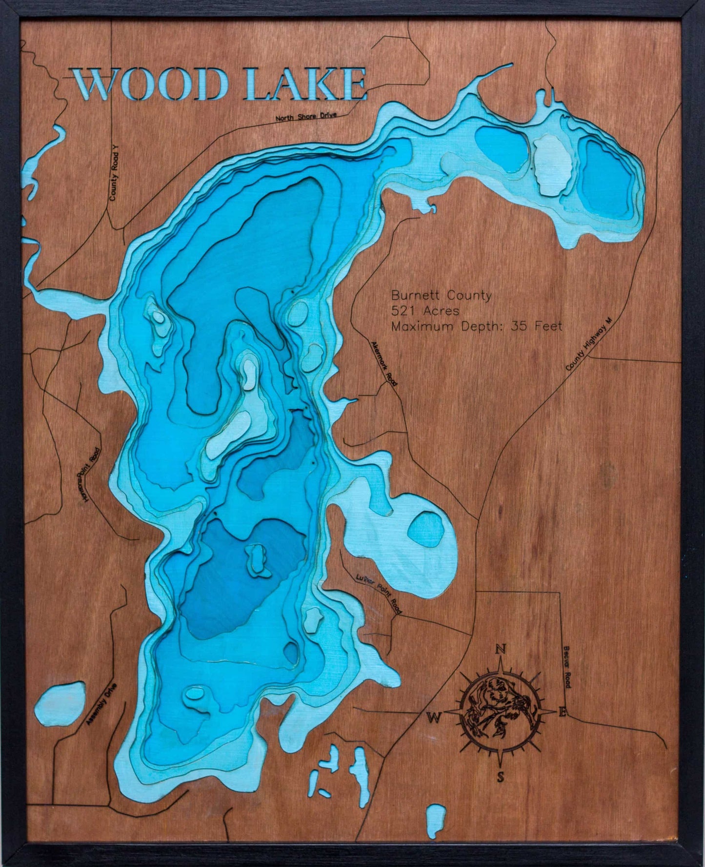 Wood Lake in Burnett County, Wisconsin