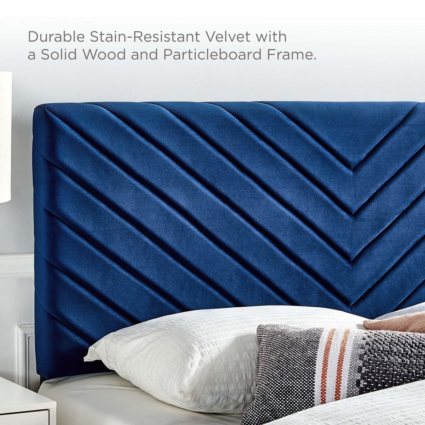 Roxanne Performance Velvet Queen Platform Bed by Modway