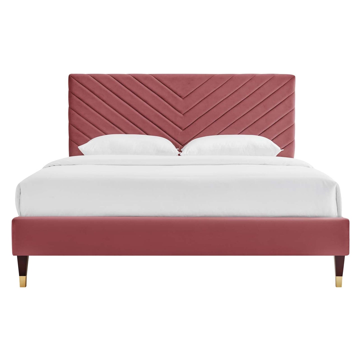 Roxanne Performance Velvet Queen Platform Bed by Modway