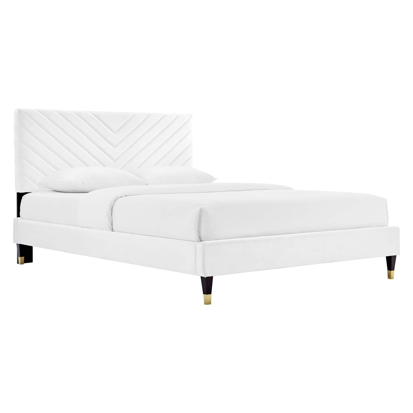 Roxanne Performance Velvet Queen Platform Bed by Modway