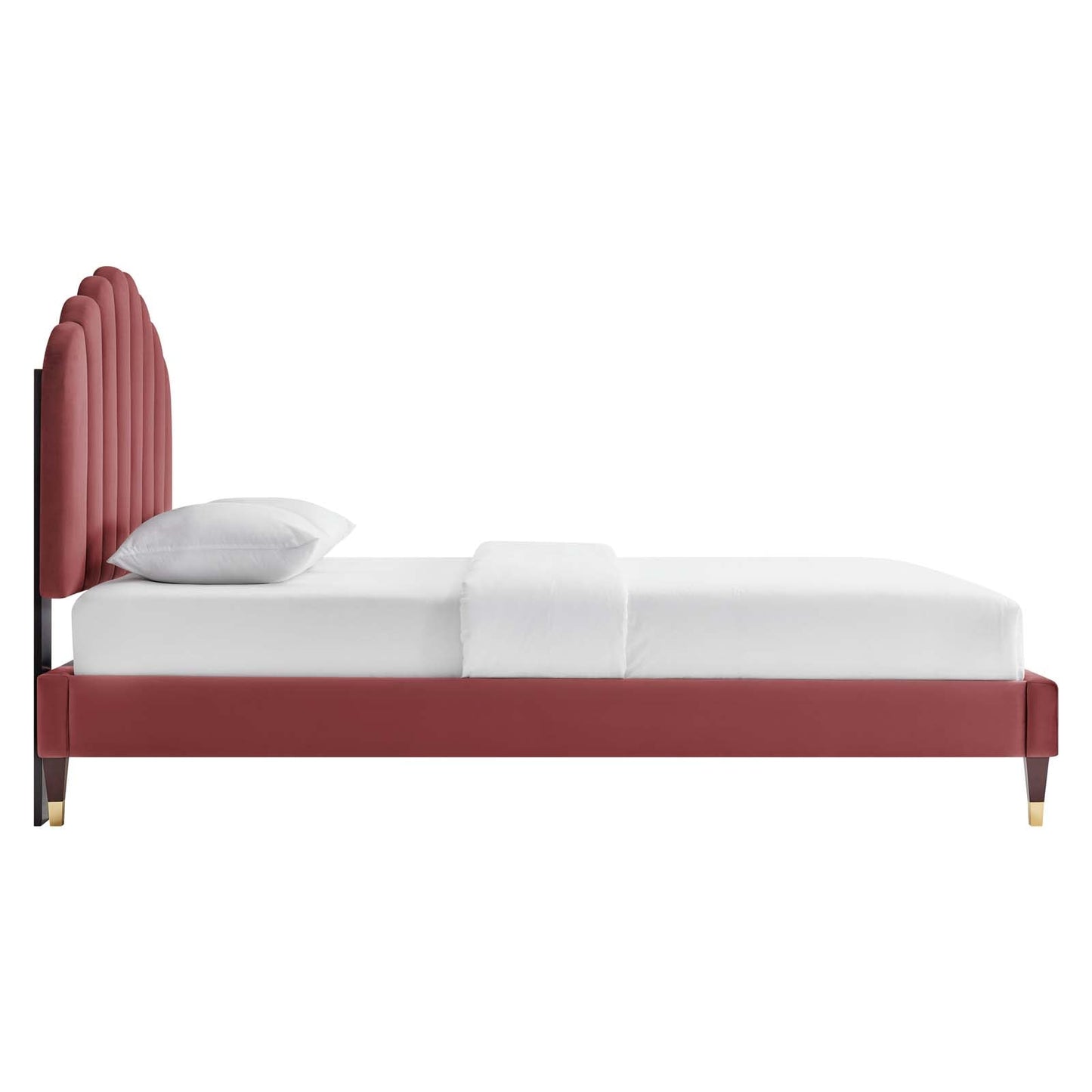 Daisy Performance Velvet Queen Platform Bed by Modway