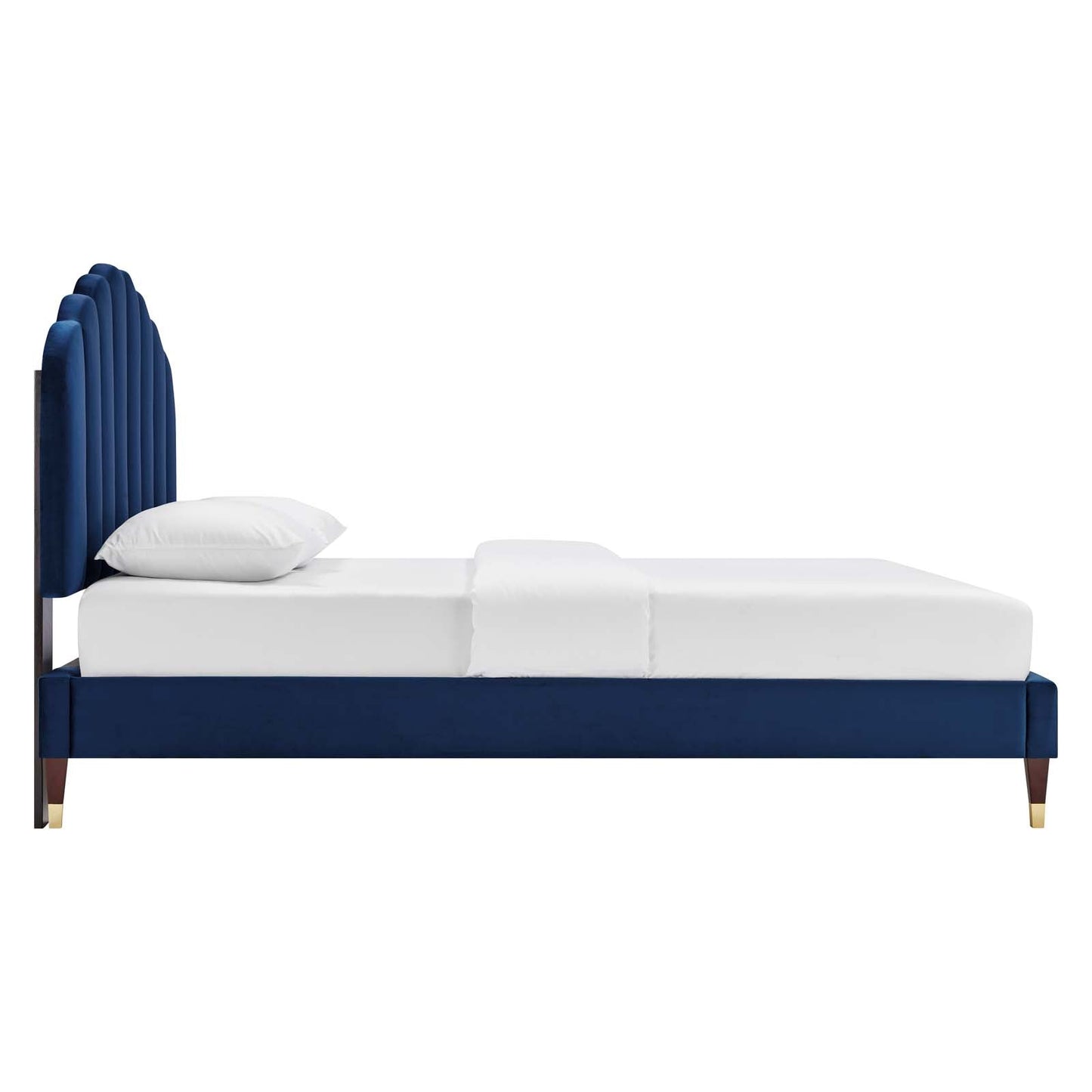 Daisy Performance Velvet Queen Platform Bed by Modway