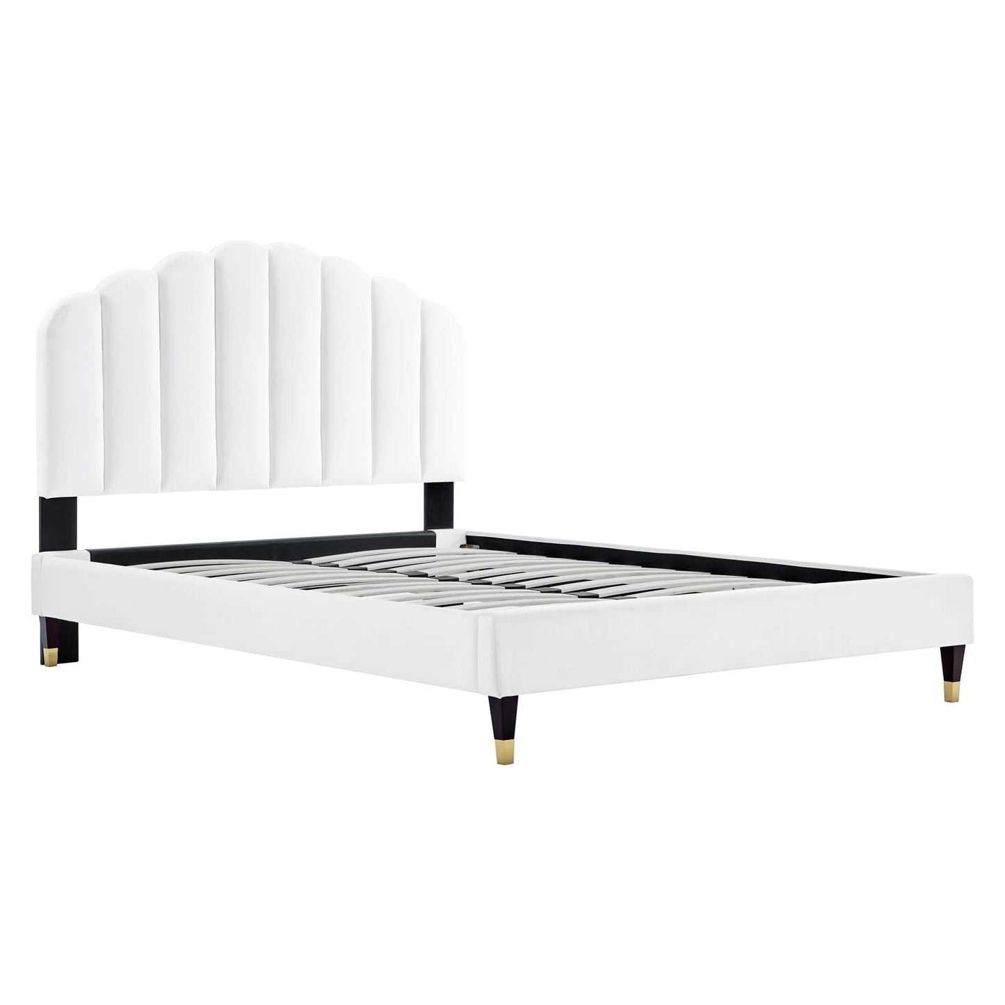 Daisy Performance Velvet Queen Platform Bed by Modway