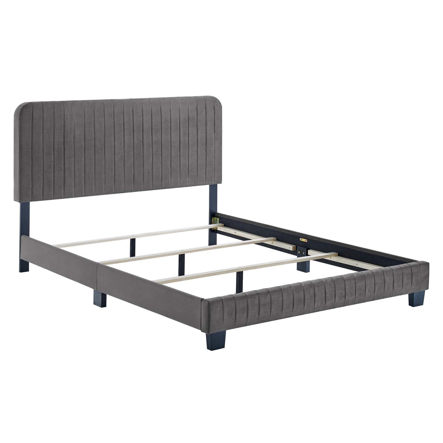 Celine Channel Tufted Performance Velvet Queen Bed by Modway