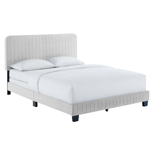 Celine Channel Tufted Performance Velvet Queen Bed by Modway