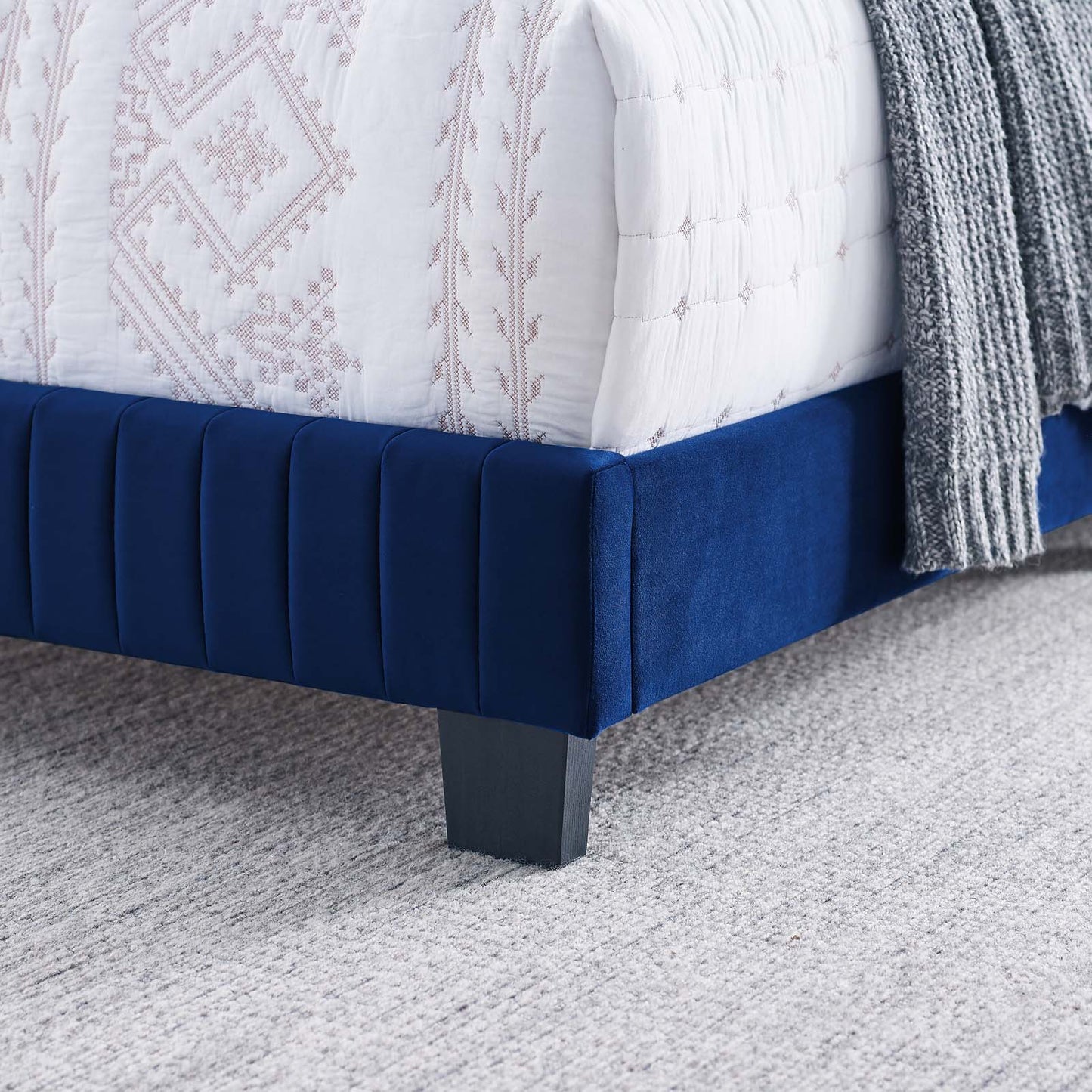 Celine Channel Tufted Performance Velvet Queen Bed by Modway